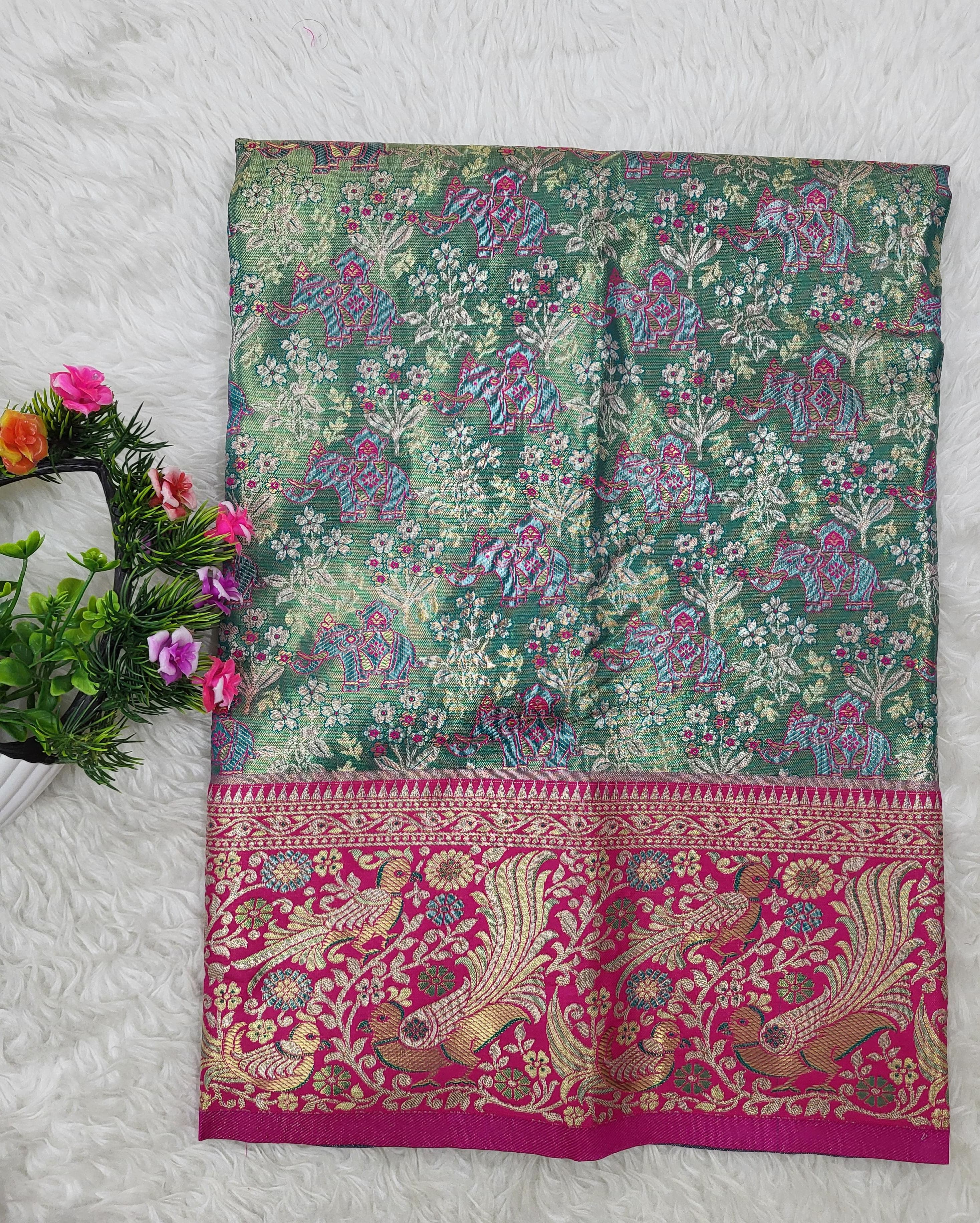 (2–5 Years) Lehenga -  Unstitched (Blouse + Material)