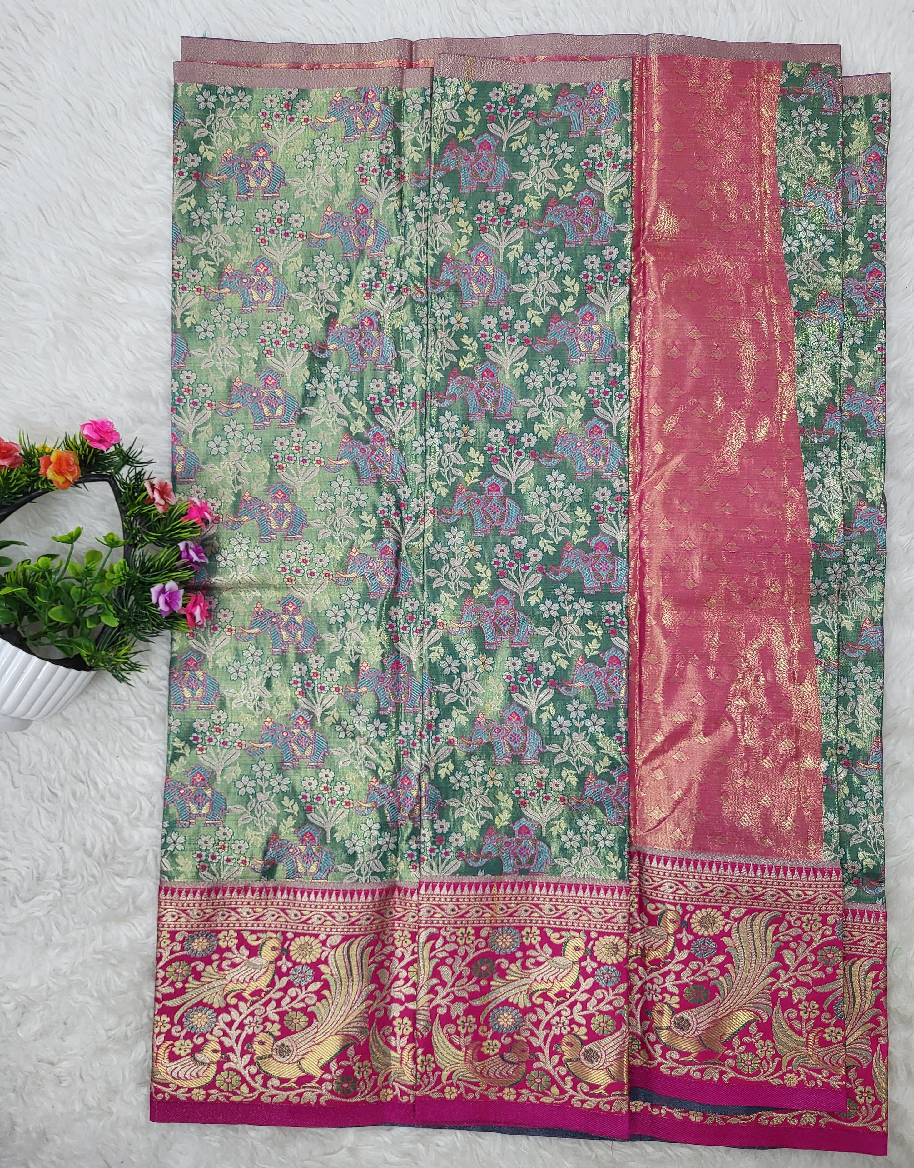 (2–5 Years) Lehenga -  Unstitched (Blouse + Material)