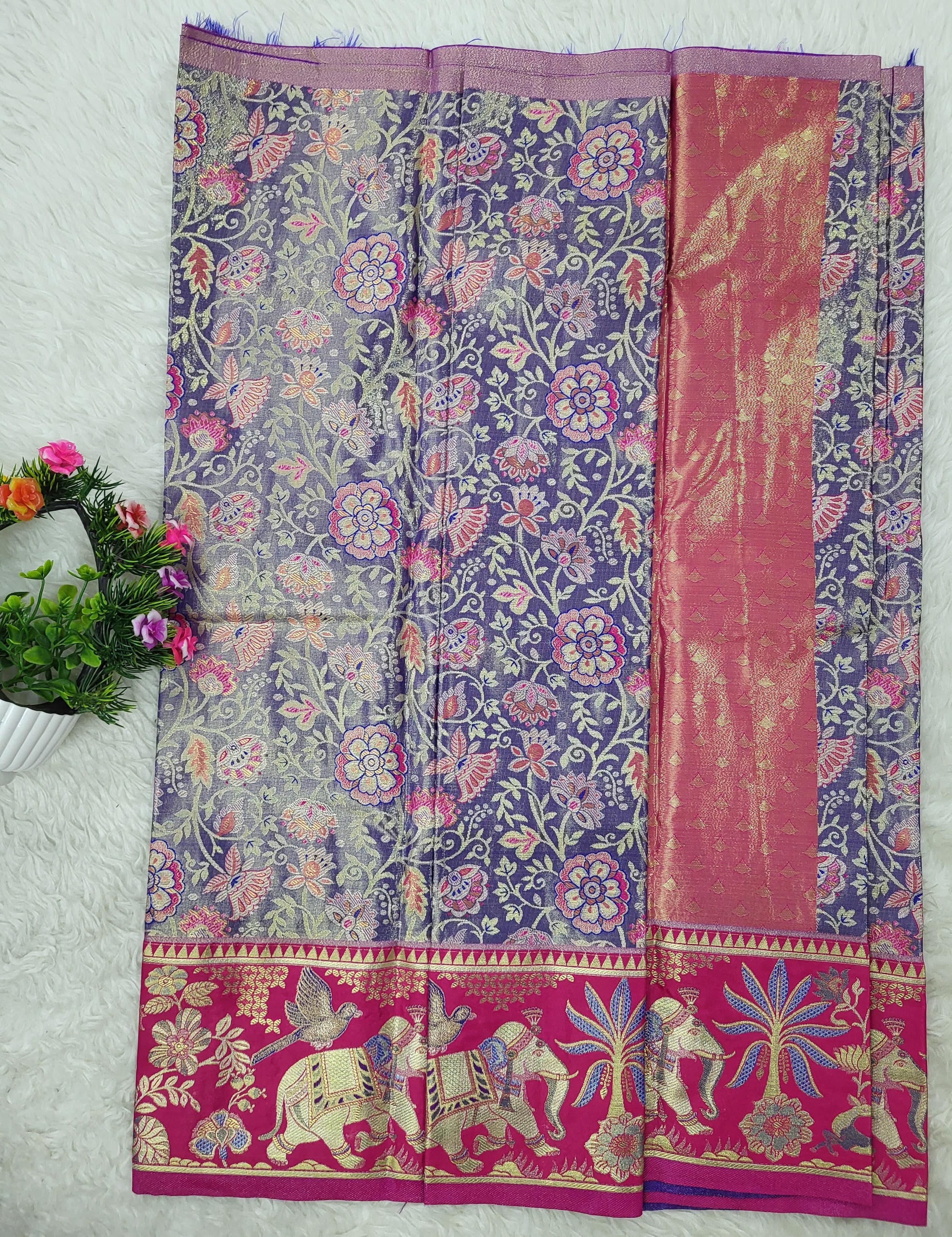 (2–5 Years) Lehenga -  Unstitched (Blouse + Material)