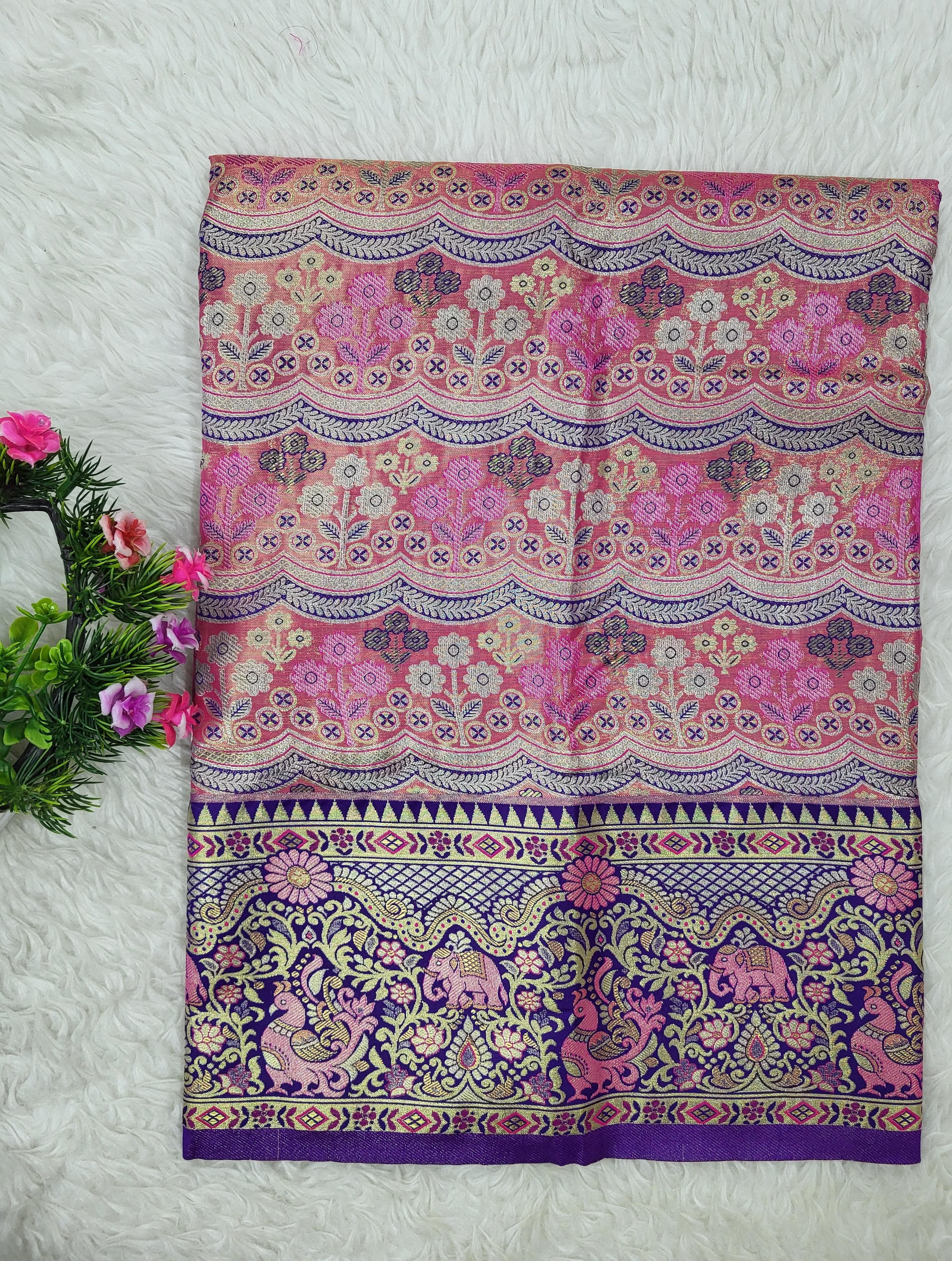 (2–5 Years) Lehenga -  Unstitched (Blouse + Material)