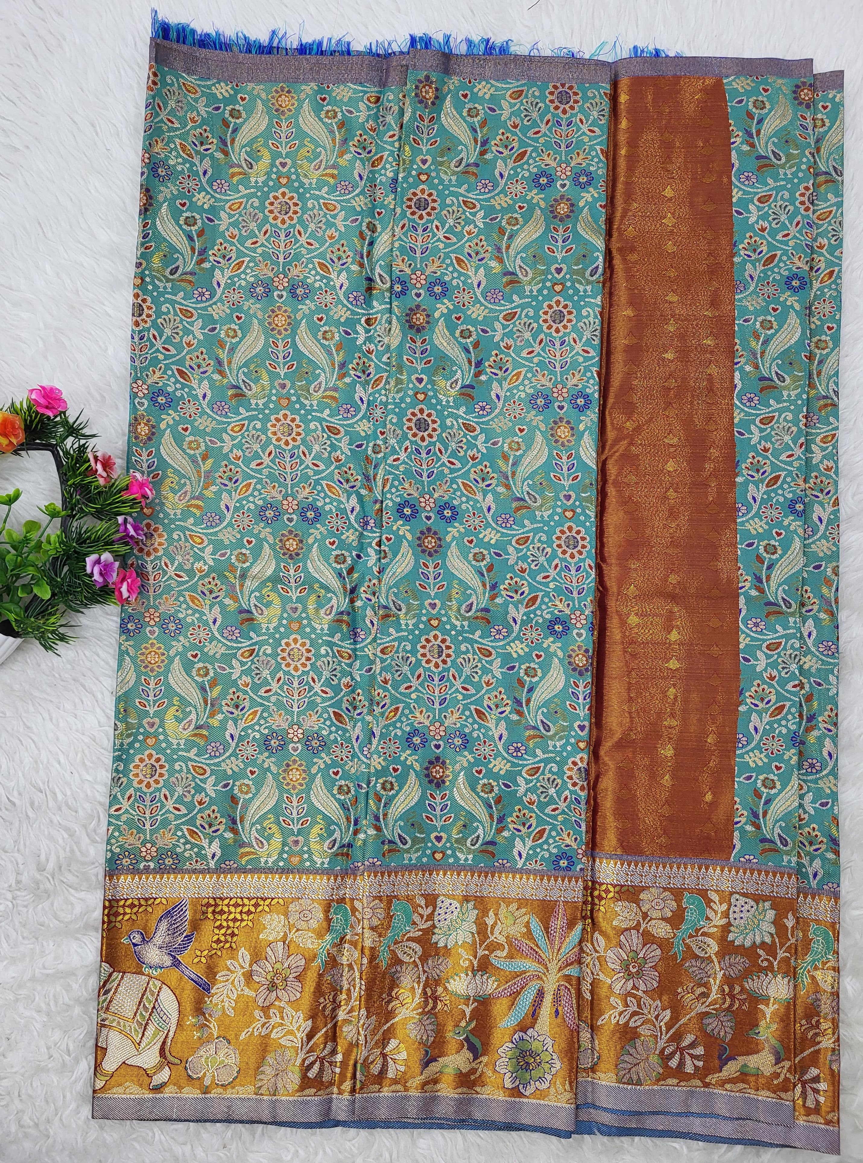 (2–5 Years) Lehenga -  Unstitched (Blouse + Material)