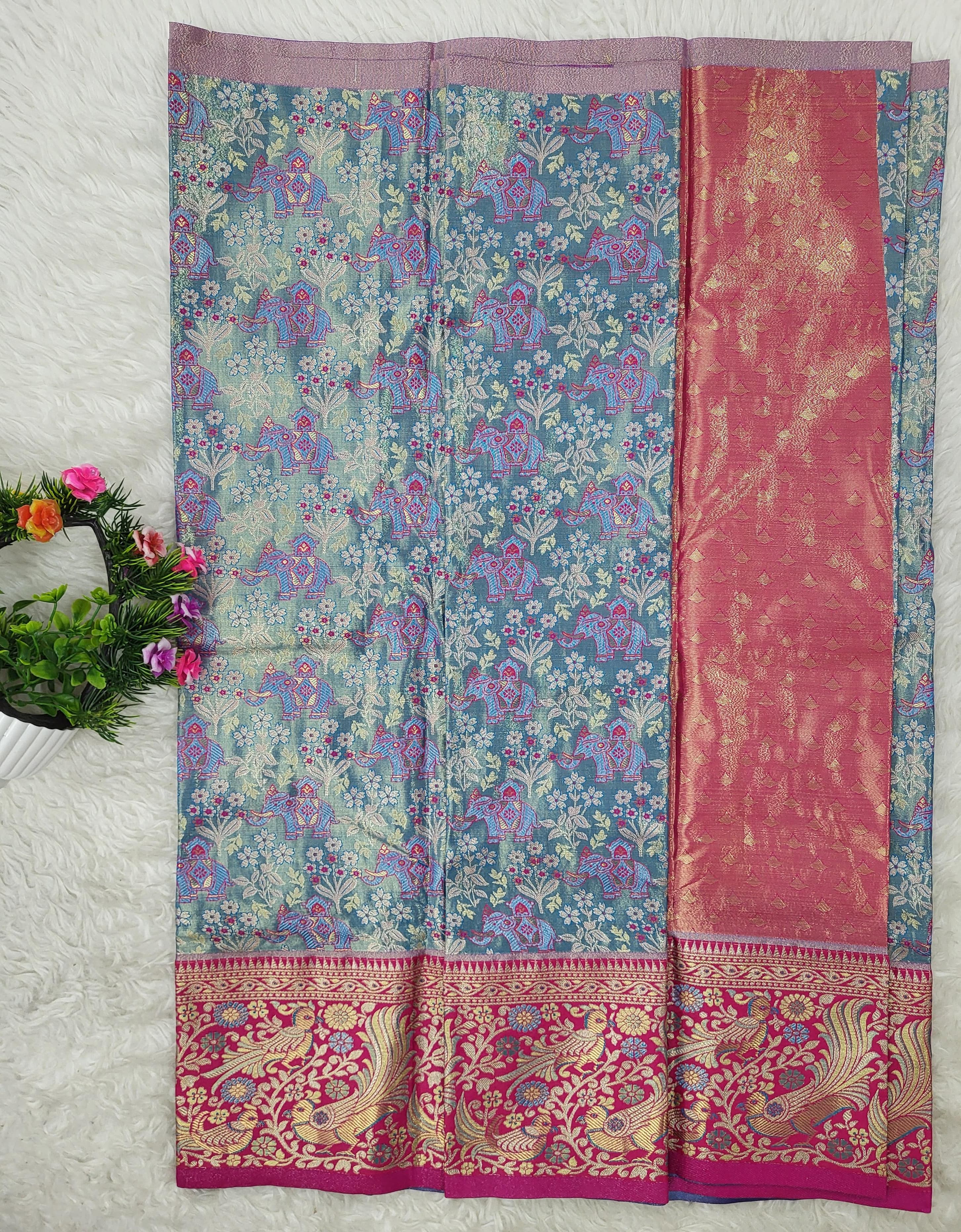 (2–5 Years) Lehenga -  Unstitched (Blouse + Material)