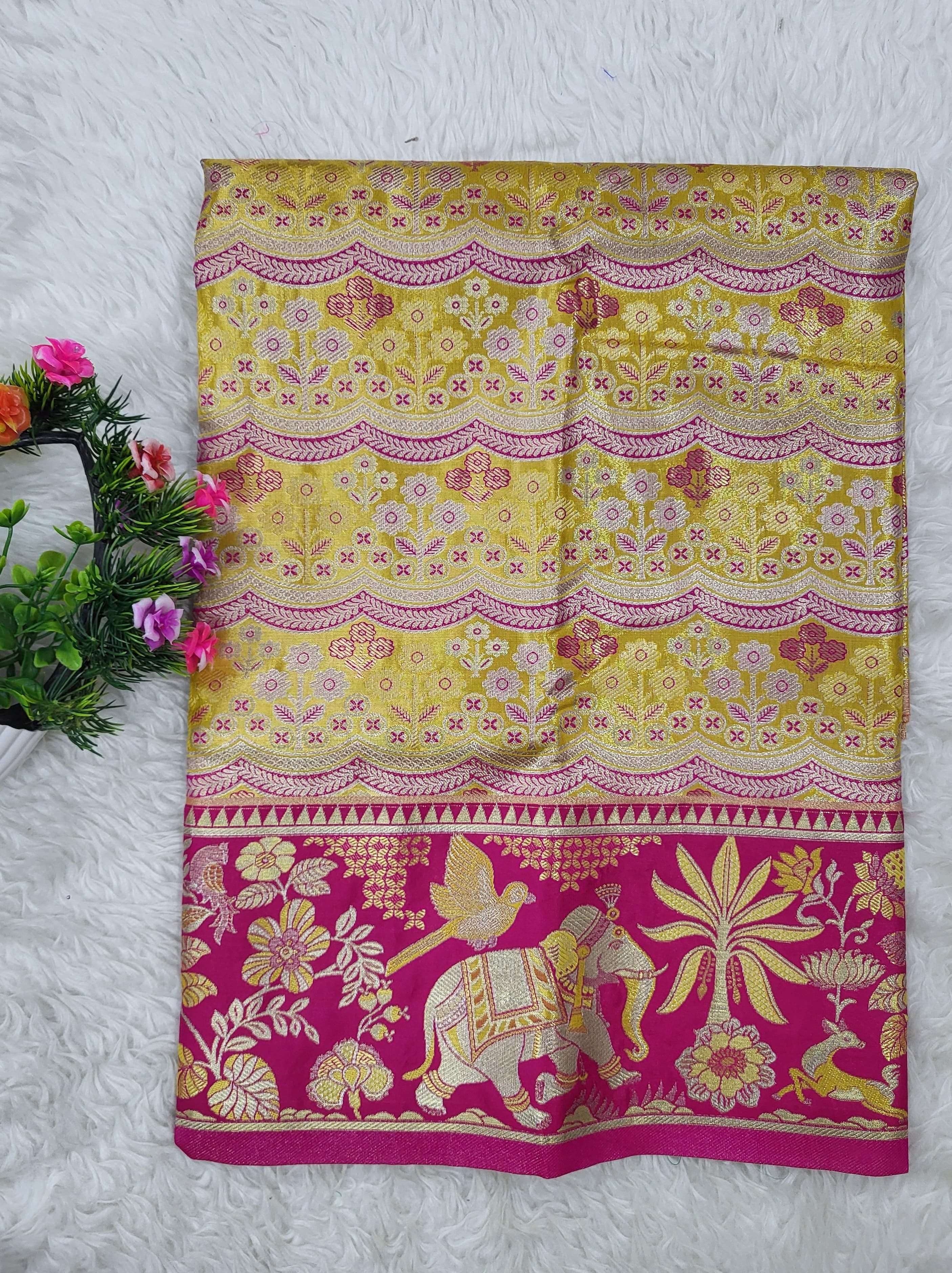 (2–5 Years) Lehenga -  Unstitched (Blouse + Material)