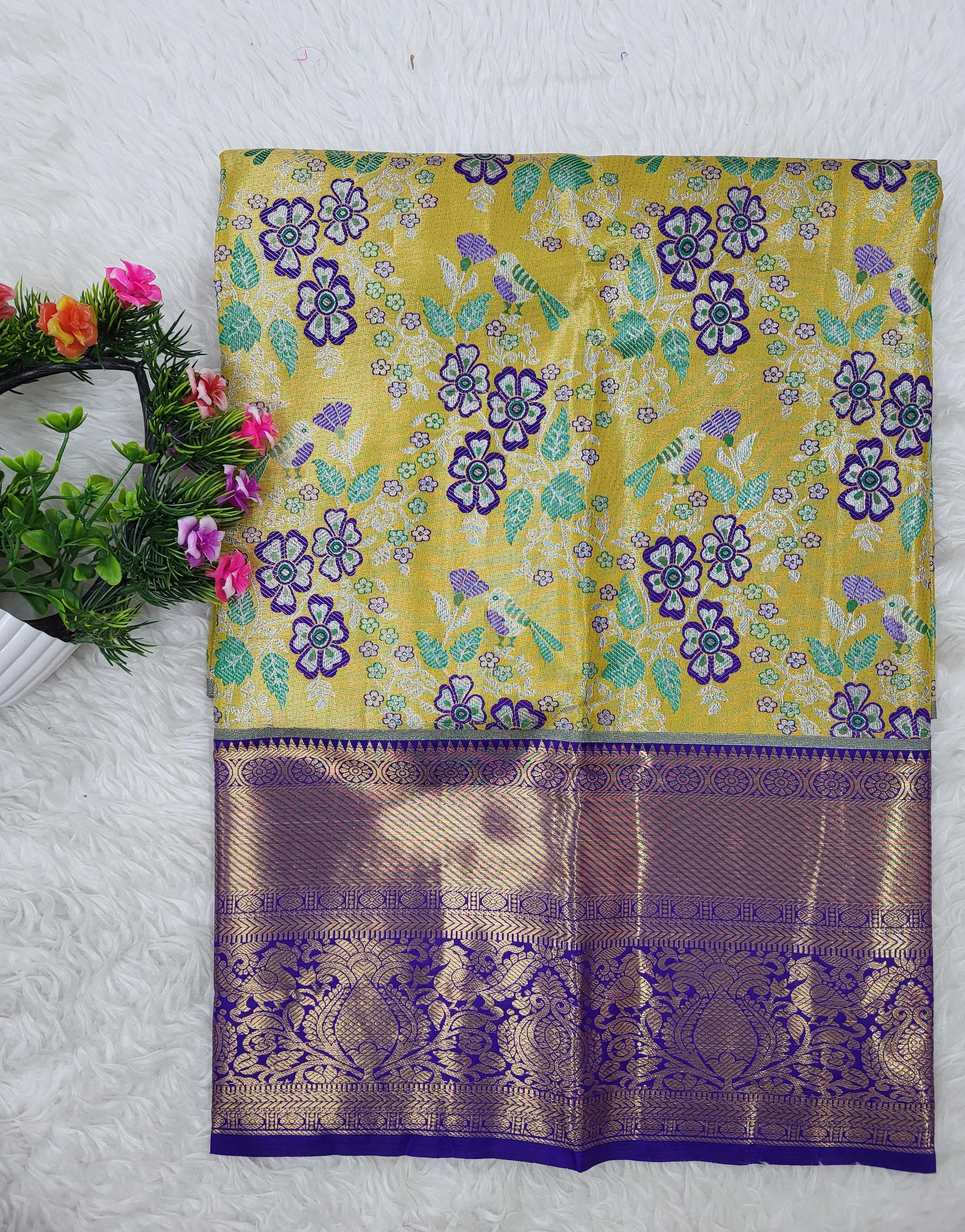 (2–5 Years) Lehenga -  Unstitched (Blouse + Material)