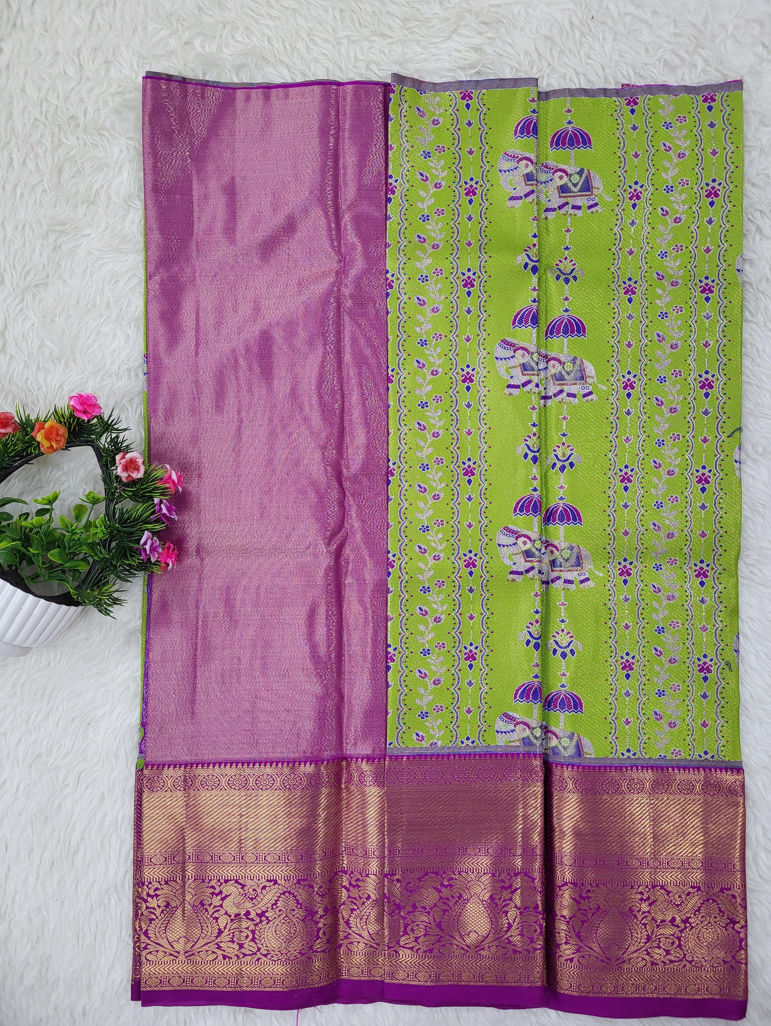 (2–5 Years) Lehenga -  Unstitched (Blouse + Material)