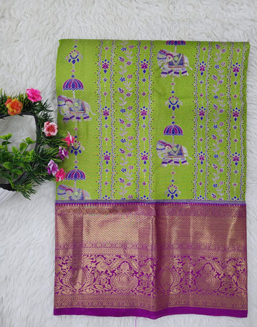 (2–5 Years) Lehenga -  Unstitched (Blouse + Material)