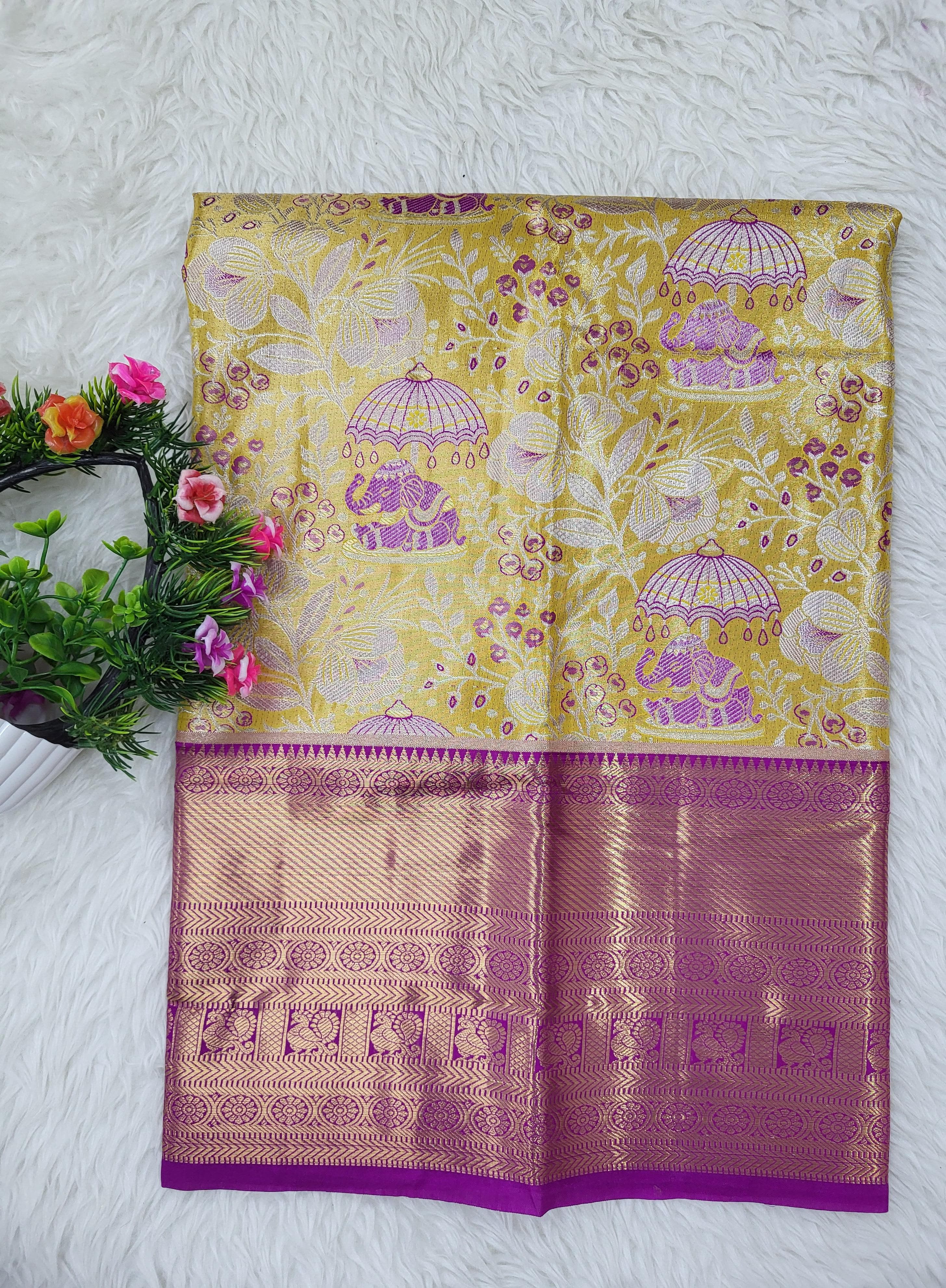 (2–5 Years) Lehenga -  Unstitched (Blouse + Material)