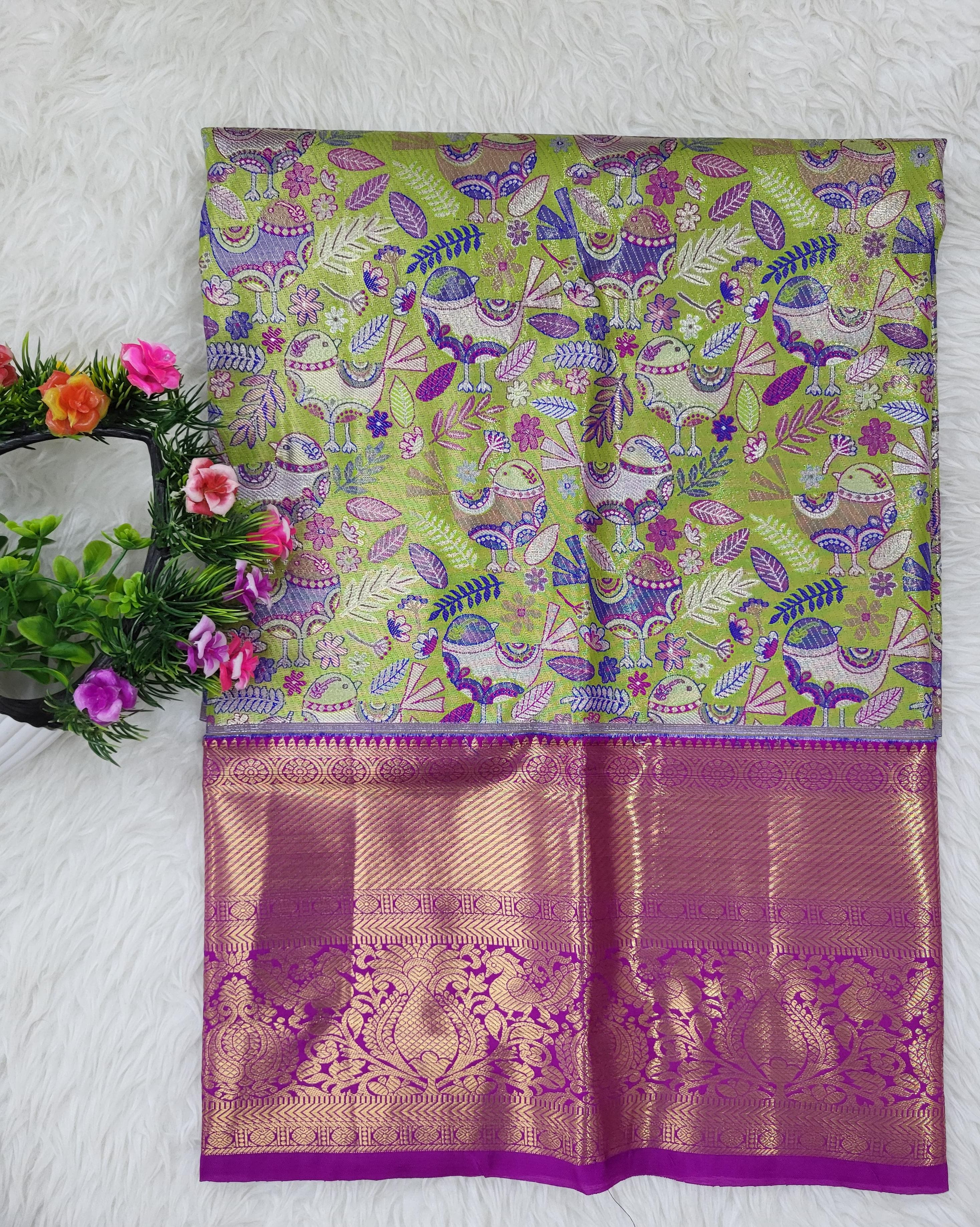 (2–5 Years) Lehenga -  Unstitched (Blouse + Material)