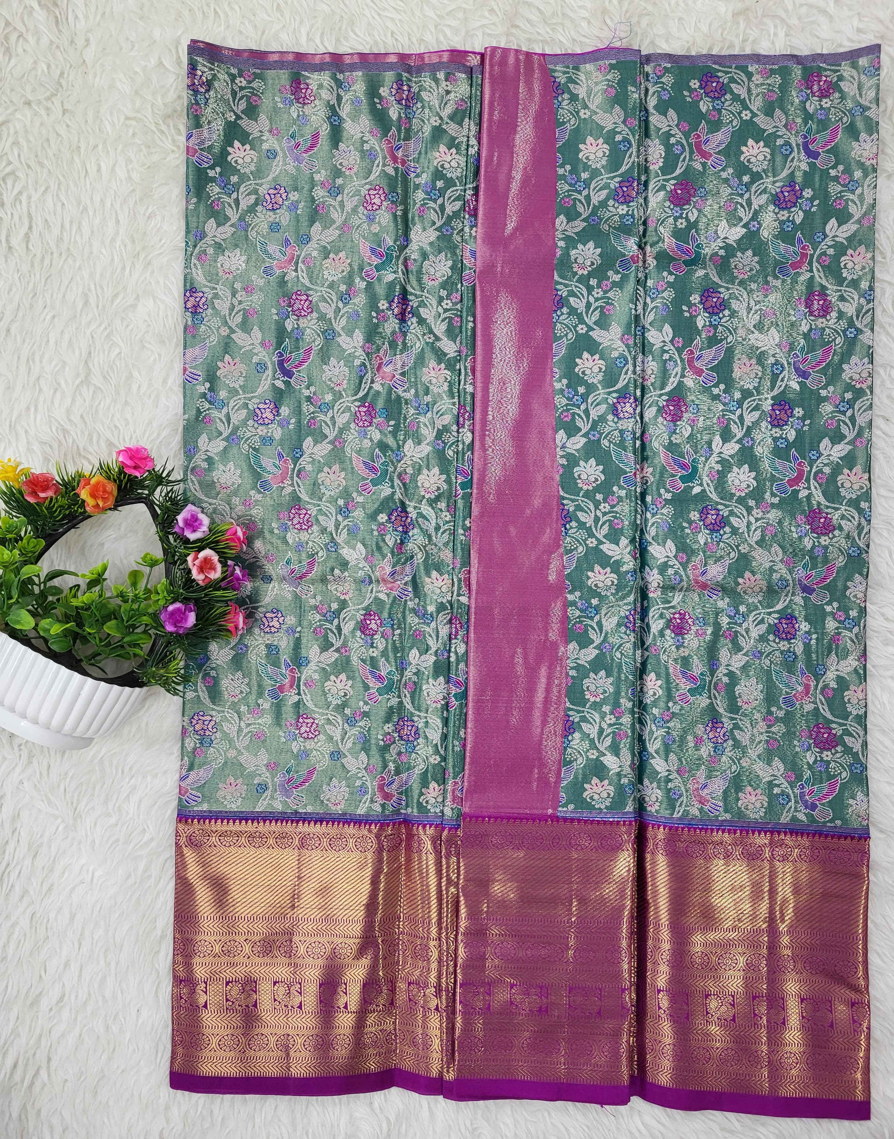 (2–5 Years) Lehenga -  Unstitched (Blouse + Material)