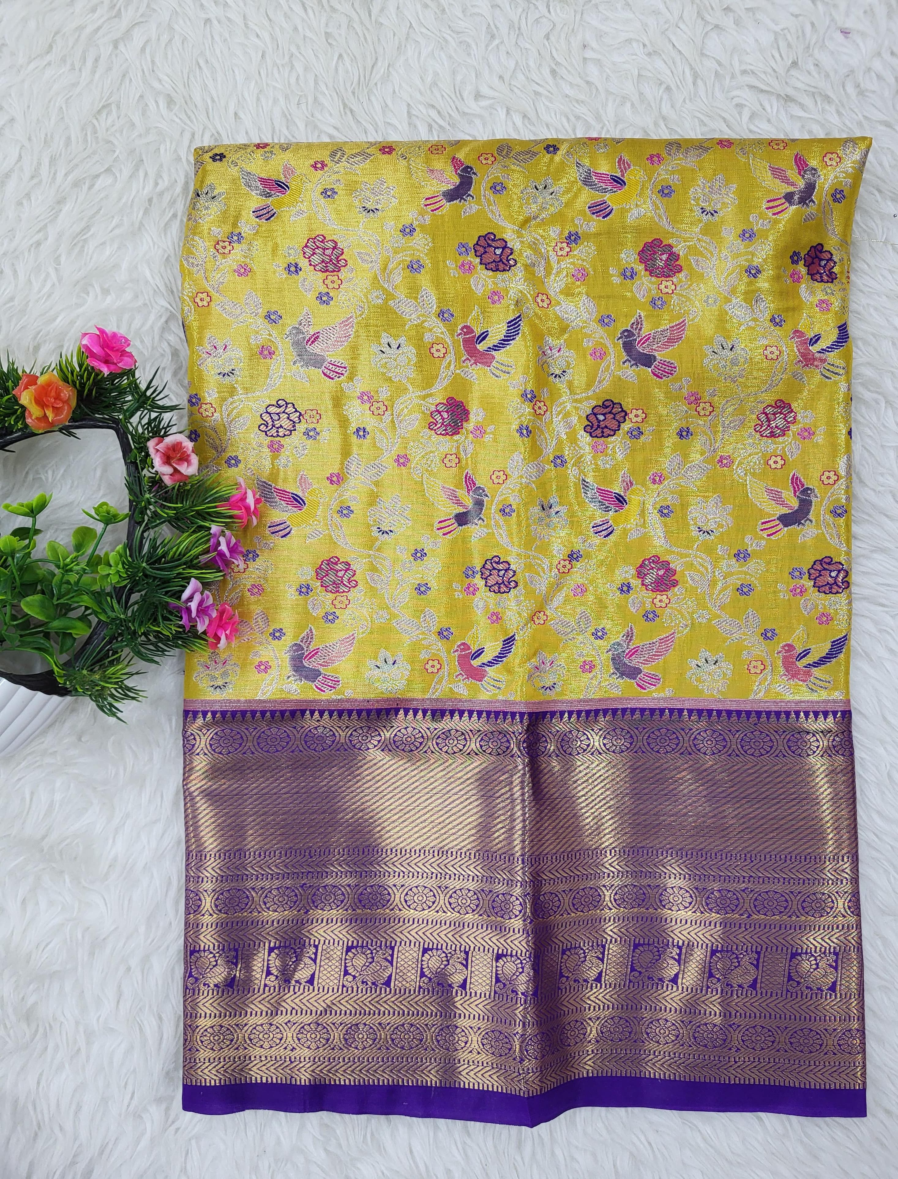 (2–5 Years) Lehenga -  Unstitched (Blouse + Material)