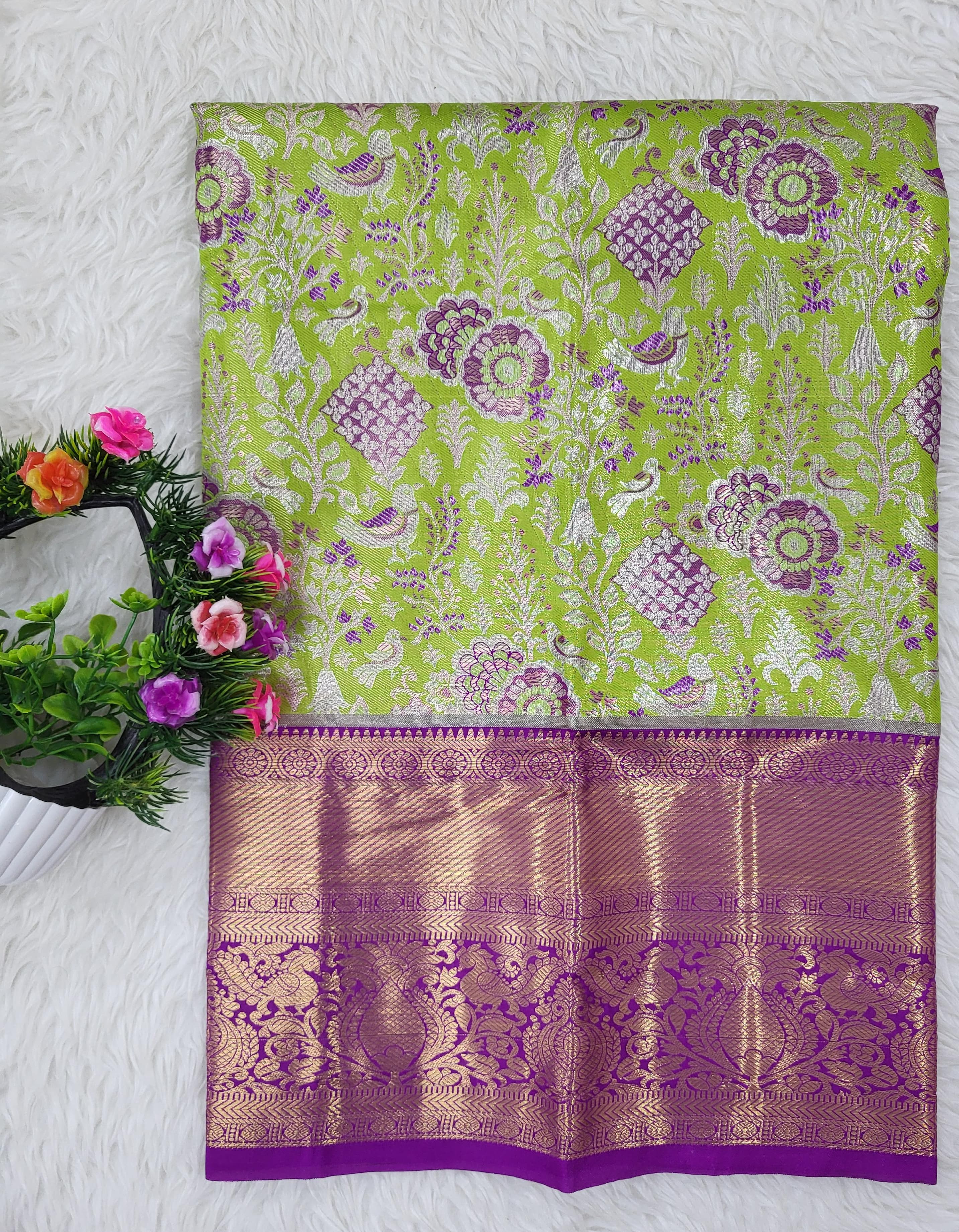 (2–5 Years) Lehenga -  Unstitched (Blouse + Material)