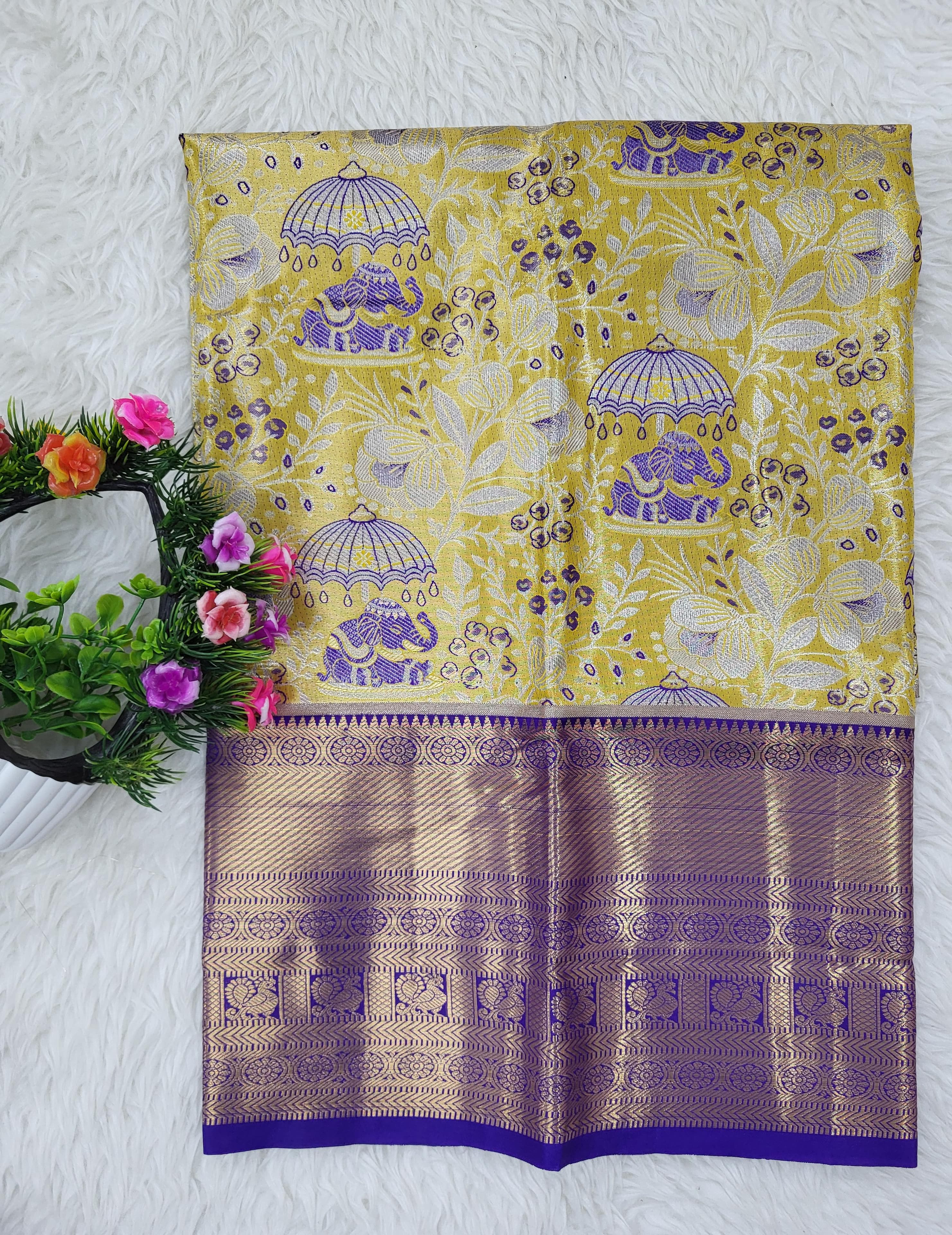 (2–5 Years) Lehenga -  Unstitched (Blouse + Material)