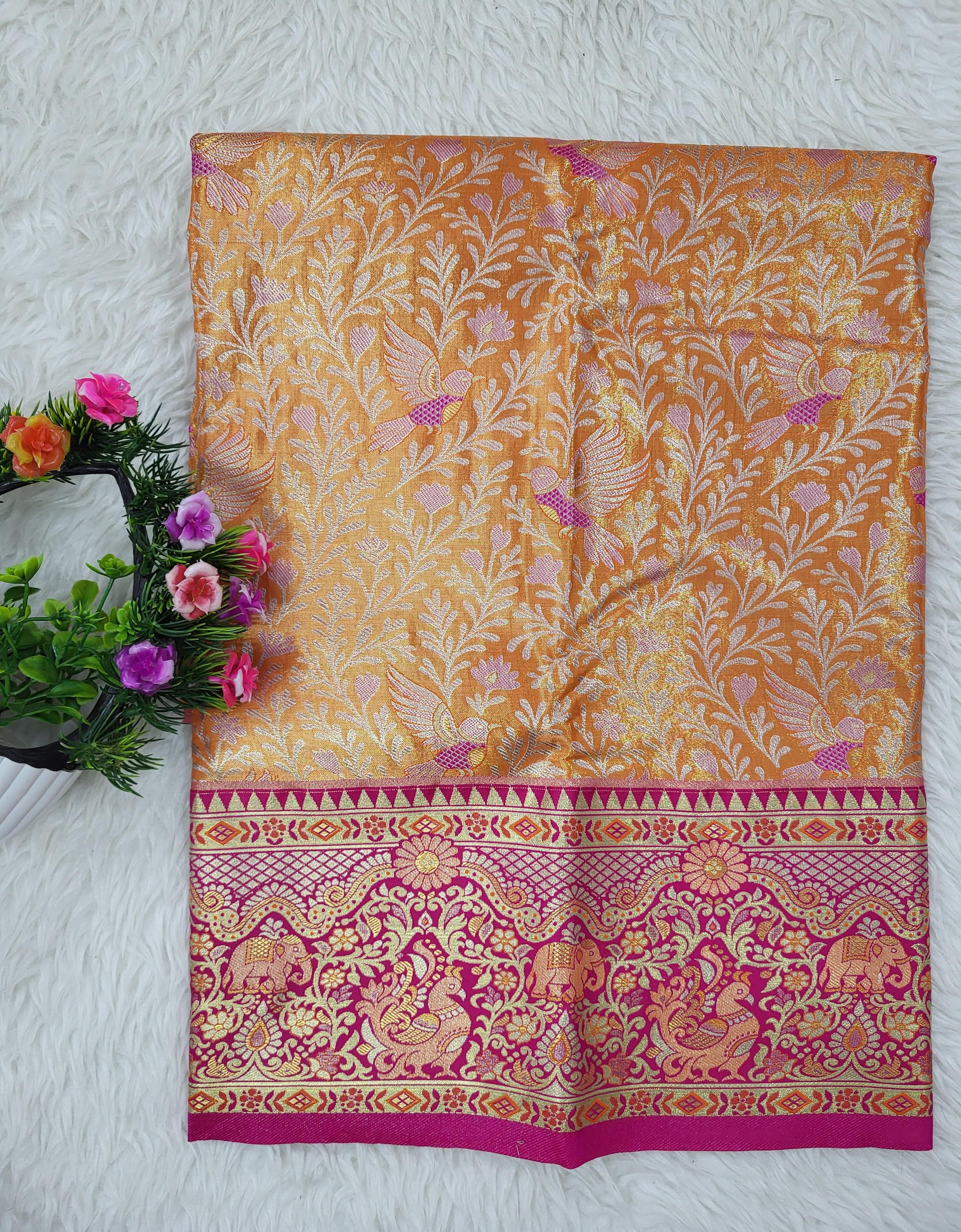 (2–5 Years) Lehenga -  Unstitched (Blouse + Material)