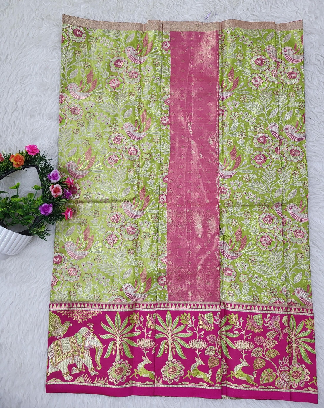 (2–5 Years) Lehenga -  Unstitched (Blouse + Material)