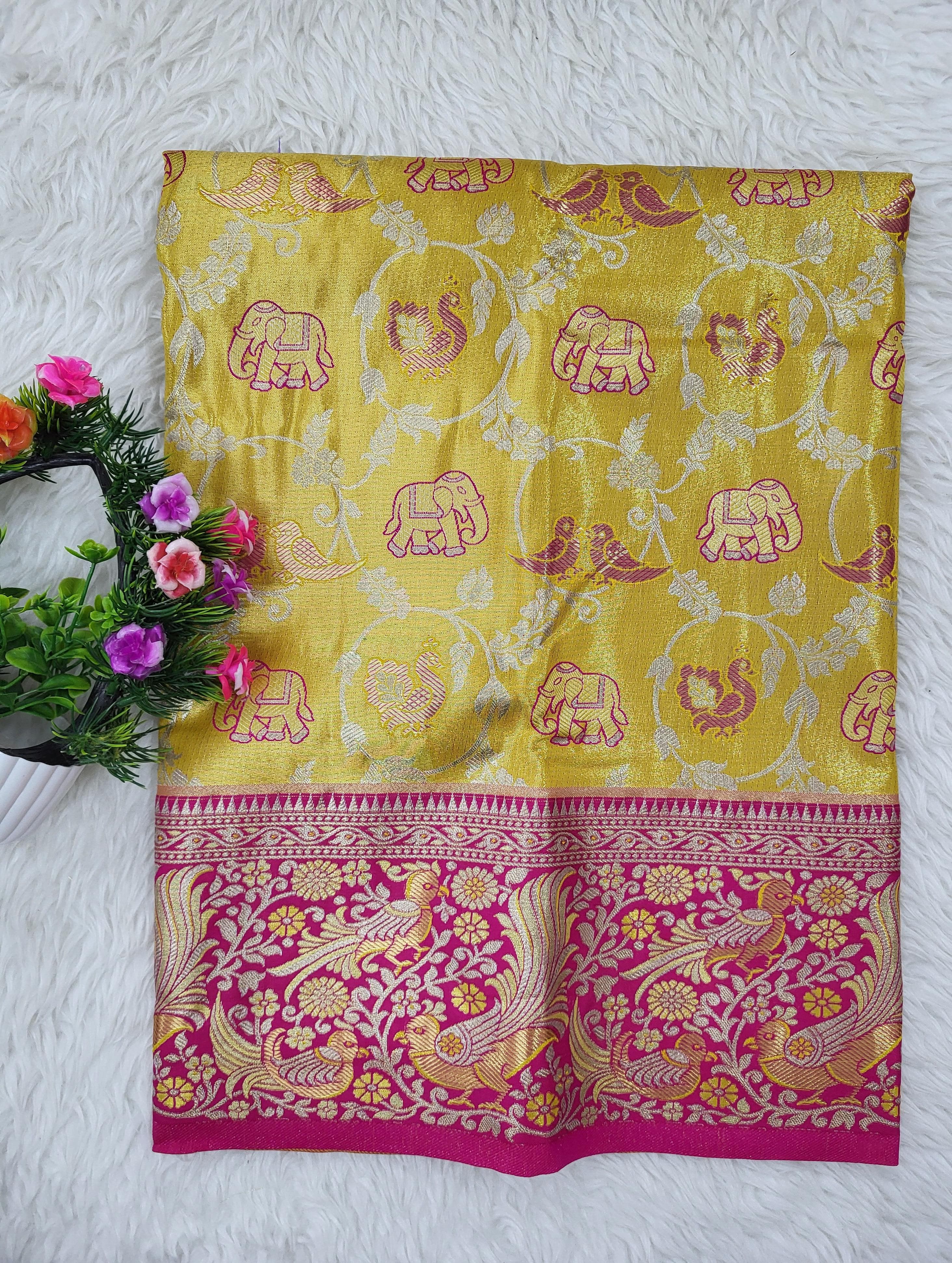 (2–5 Years) Lehenga -  Unstitched (Blouse + Material)