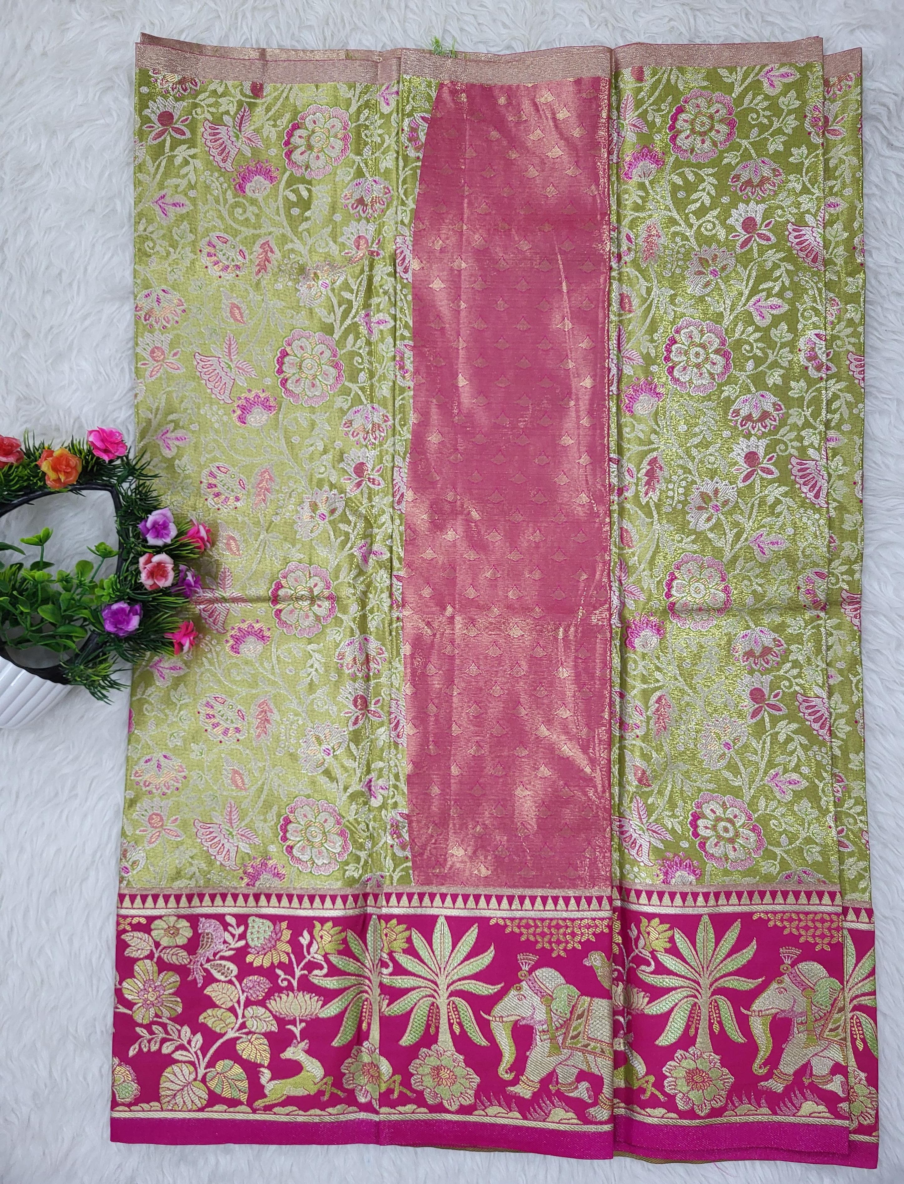 (2–5 Years) Lehenga -  Unstitched (Blouse + Material)