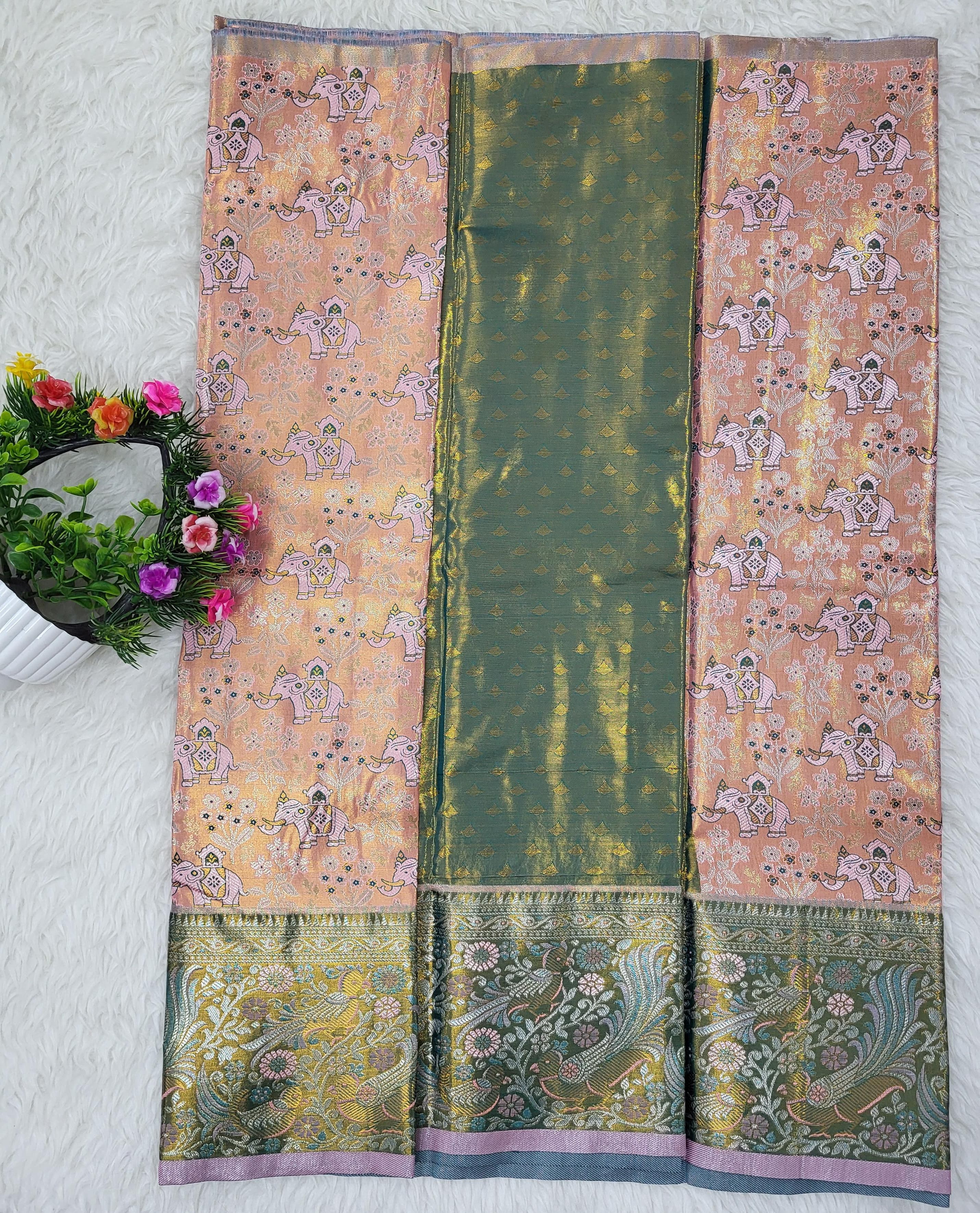 (2–5 Years) Lehenga -  Unstitched (Blouse + Material)