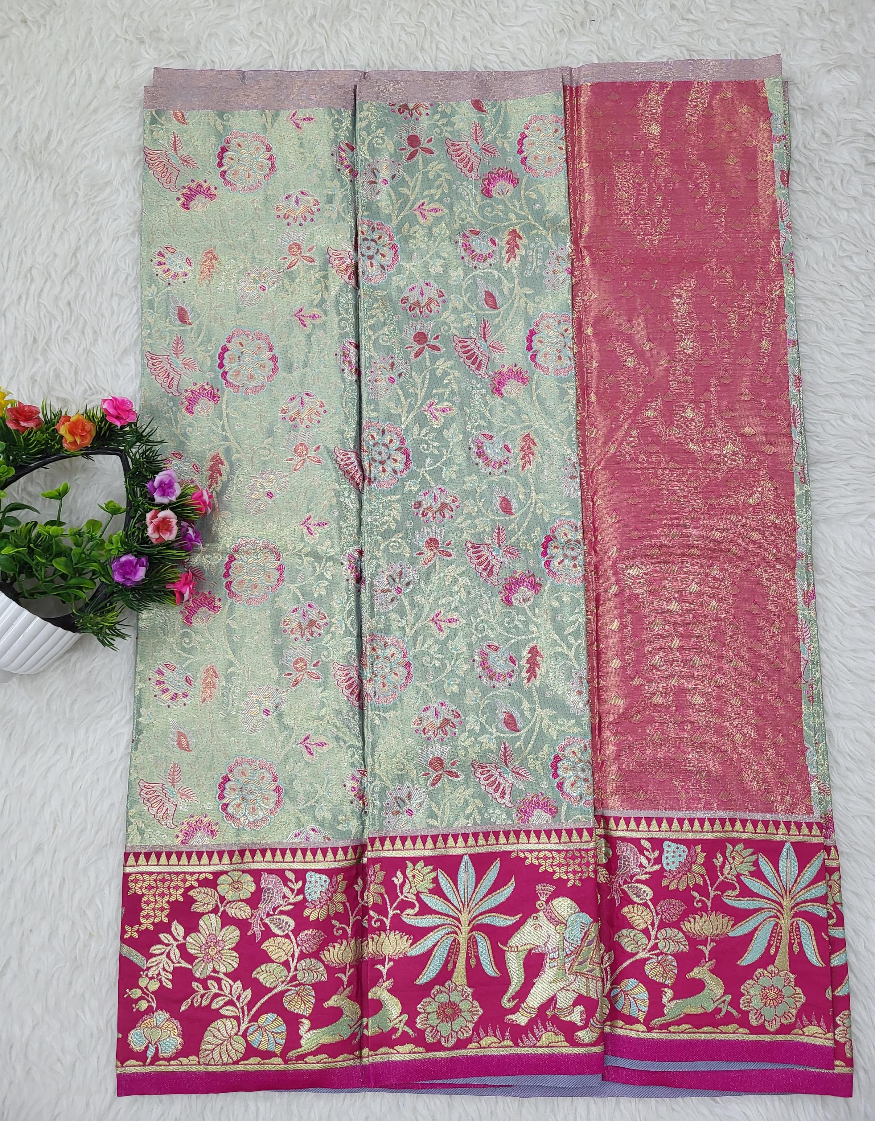(2–5 Years) Lehenga -  Unstitched (Blouse + Material)