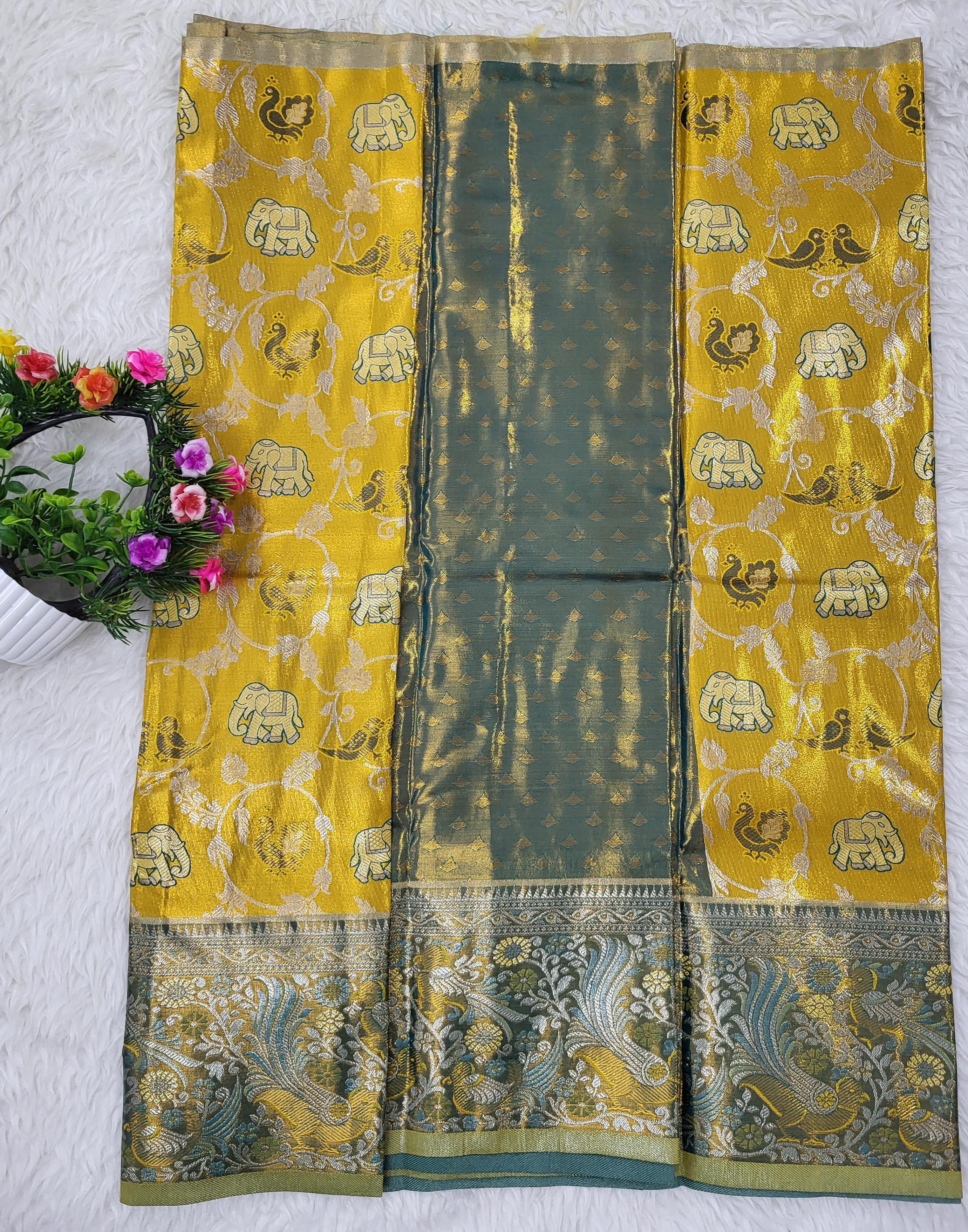 (2–5 Years) Lehenga -  Unstitched (Blouse + Material)