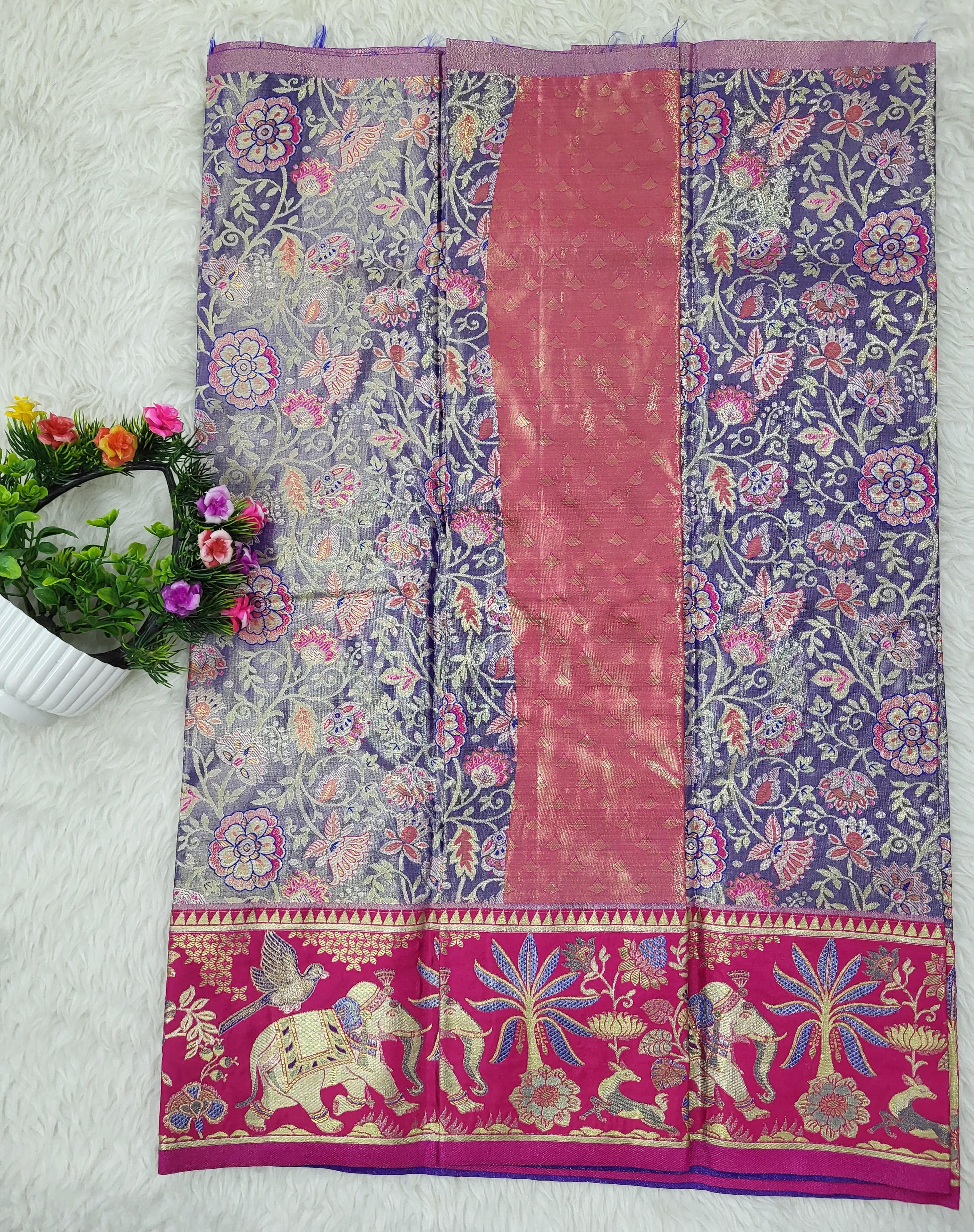 (2–5 Years) Lehenga -  Unstitched (Blouse + Material)