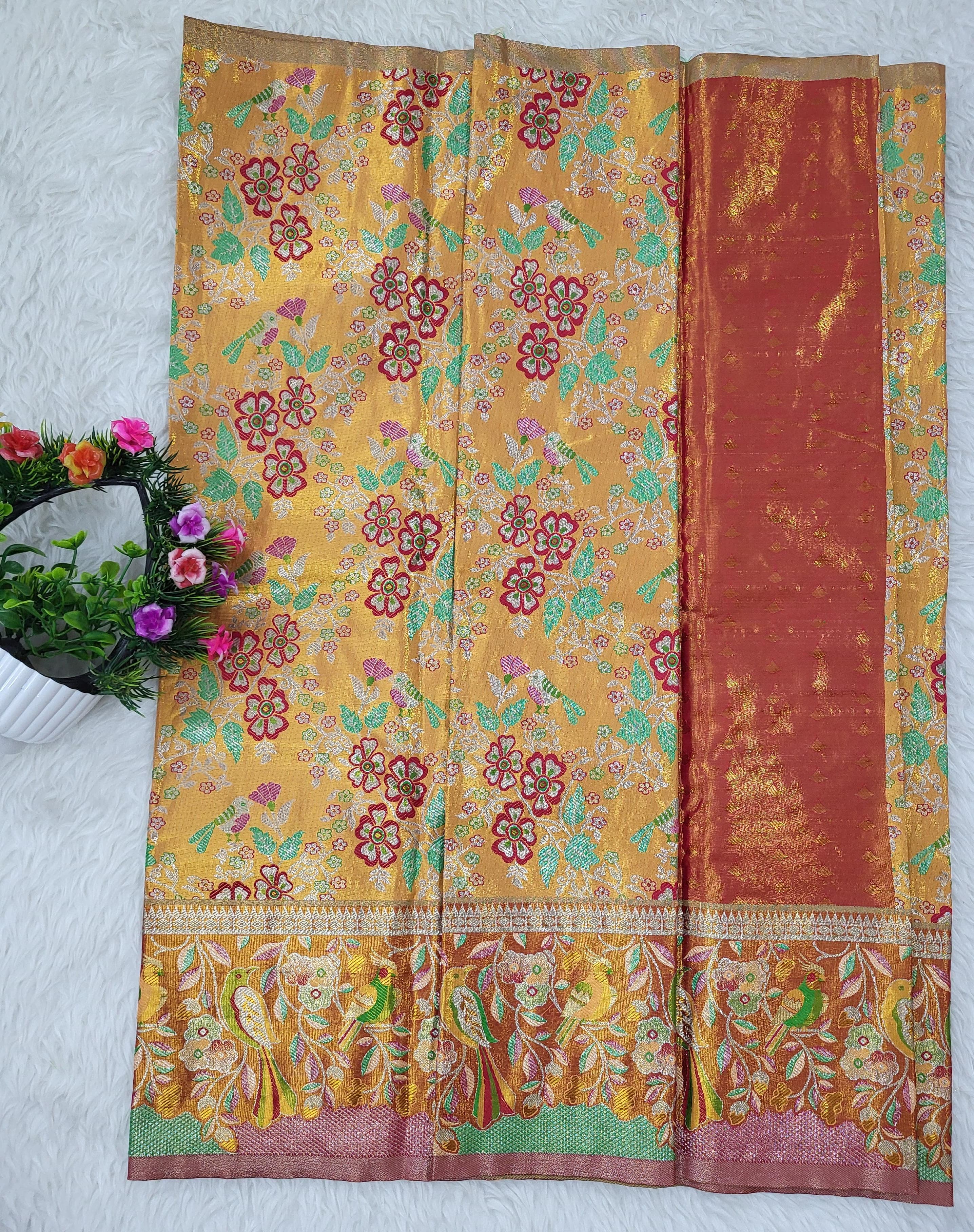 (2–5 Years) Lehenga -  Unstitched (Blouse + Material)