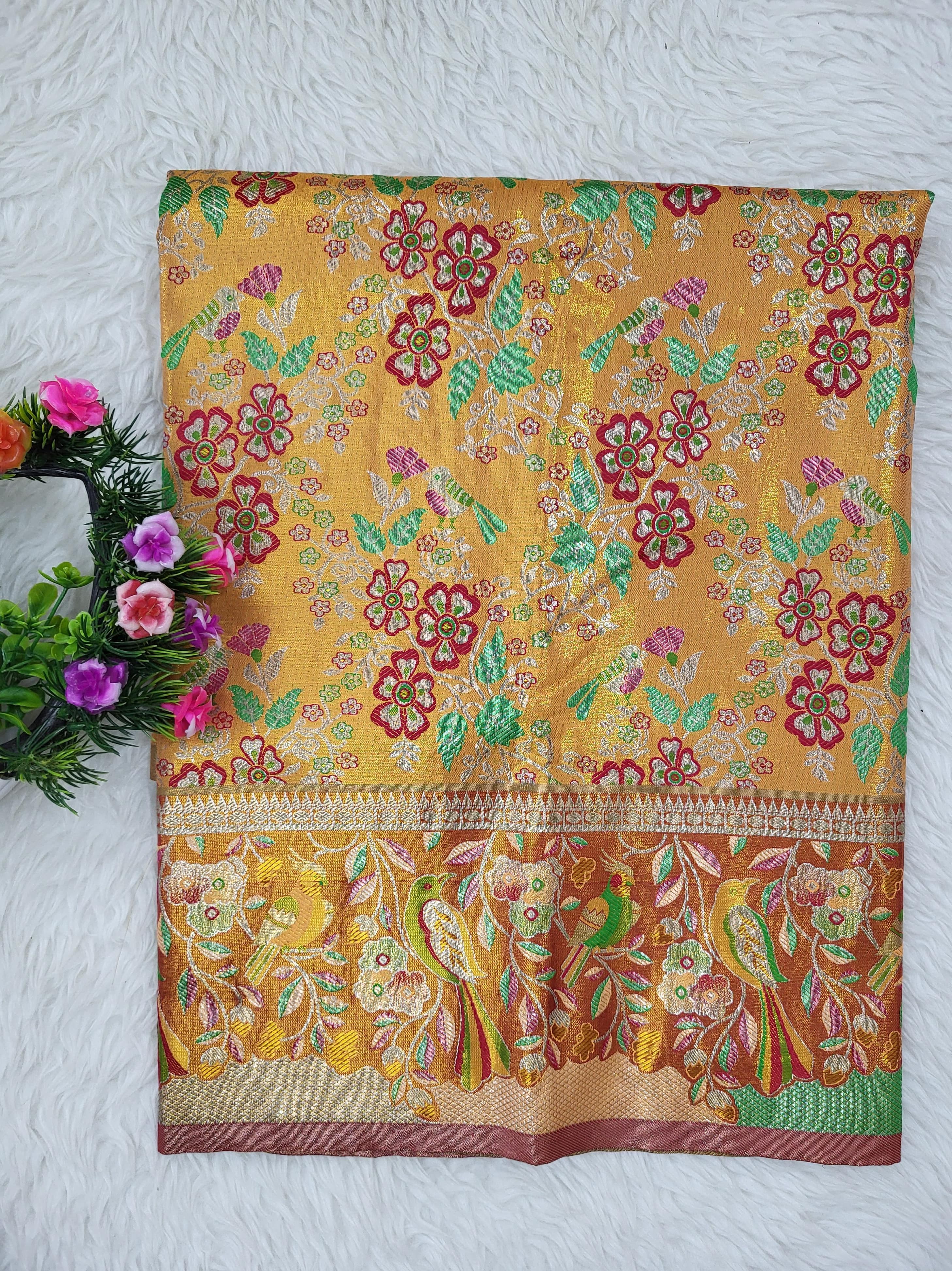 (2–5 Years) Lehenga -  Unstitched (Blouse + Material)