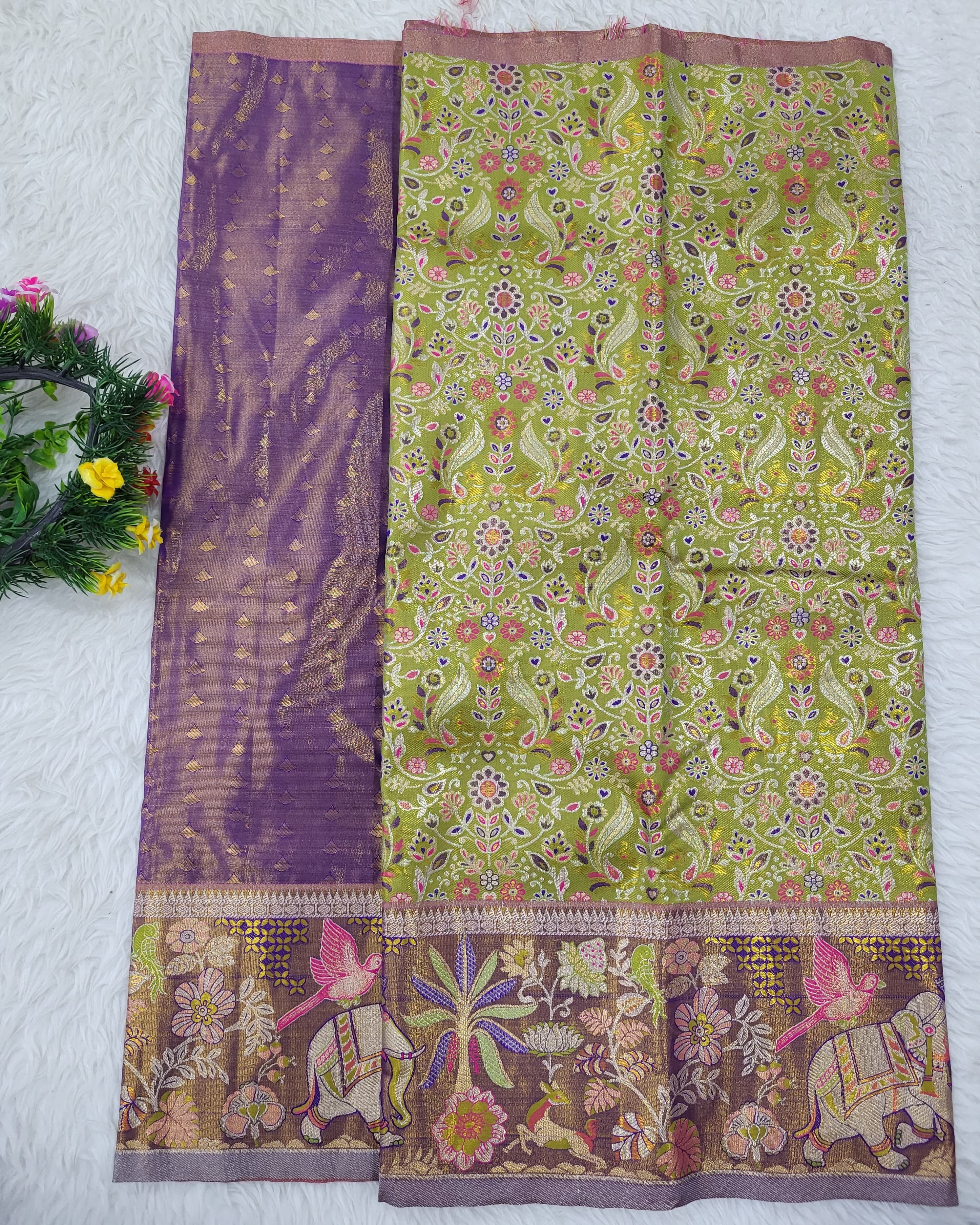 (2–5 Years) Lehenga -  Unstitched (Blouse + Material)