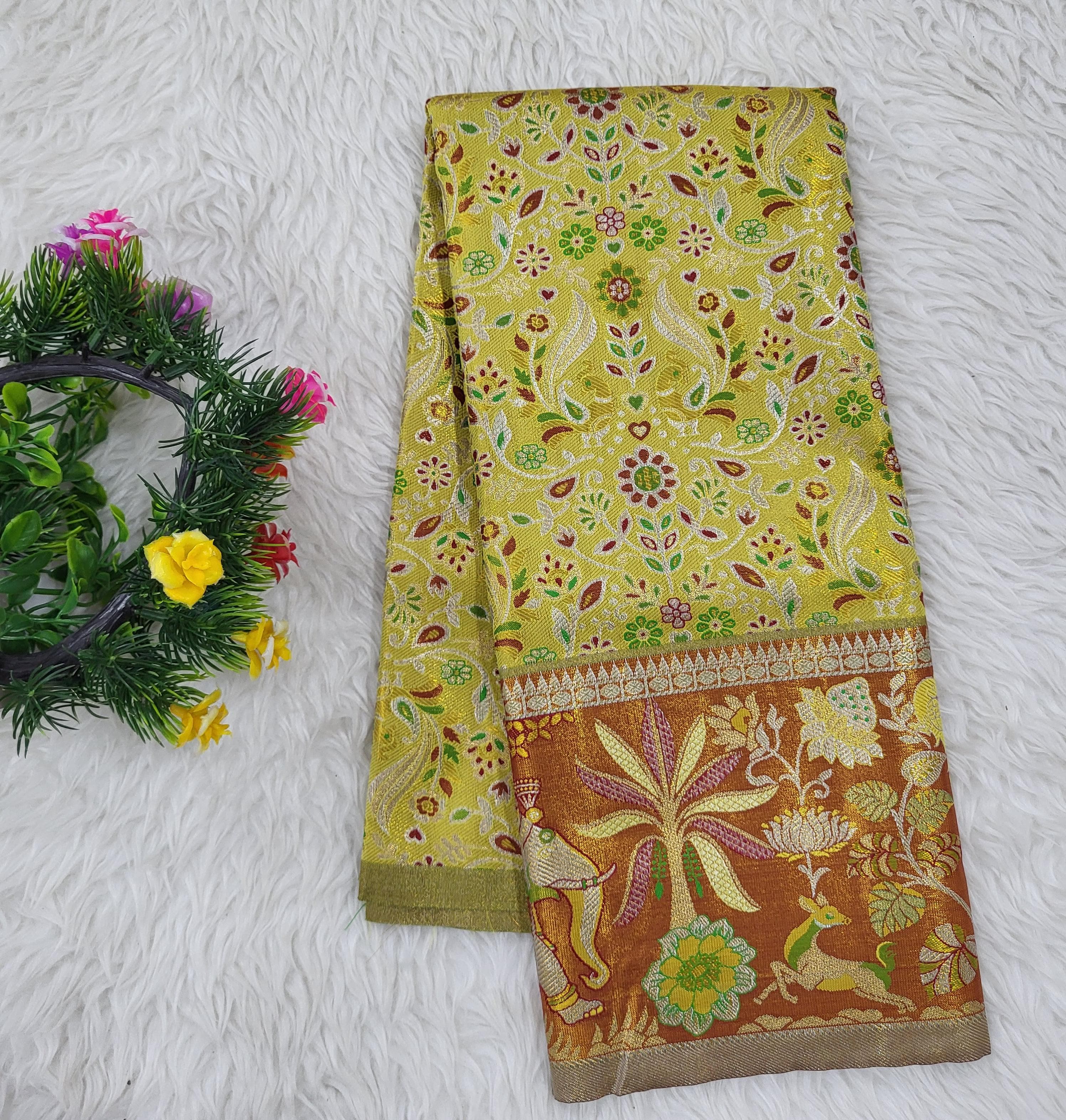 (2–5 Years) Lehenga -  Unstitched (Blouse + Material)