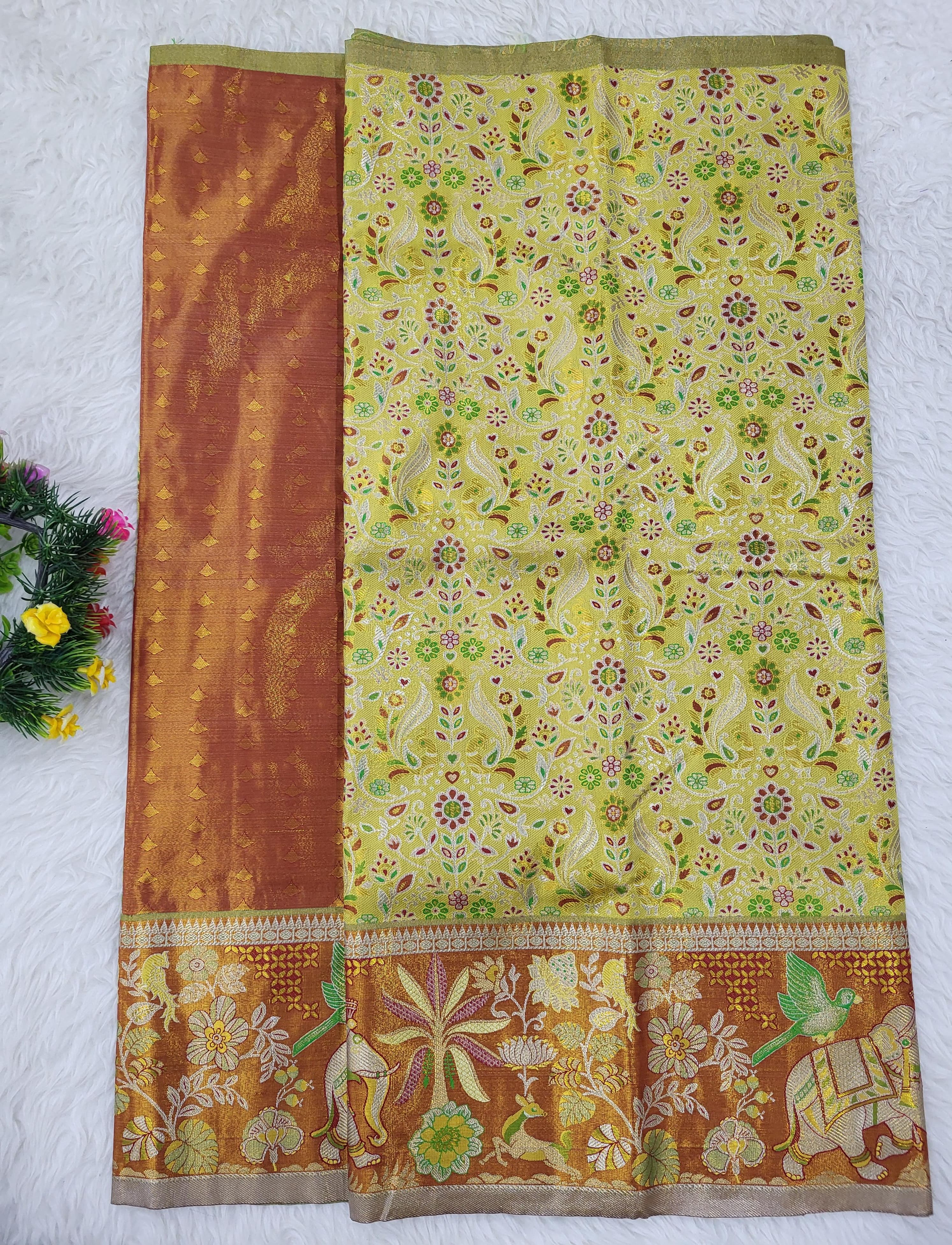 (2–5 Years) Lehenga -  Unstitched (Blouse + Material)