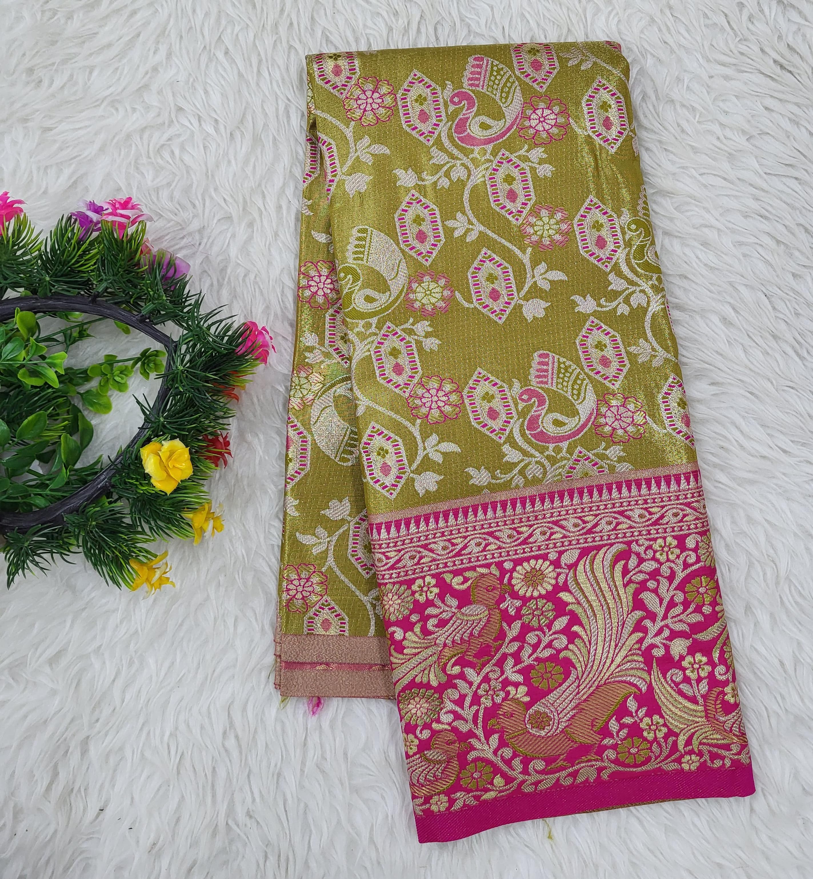 (2–5 Years) Lehenga -  Unstitched (Blouse + Material)