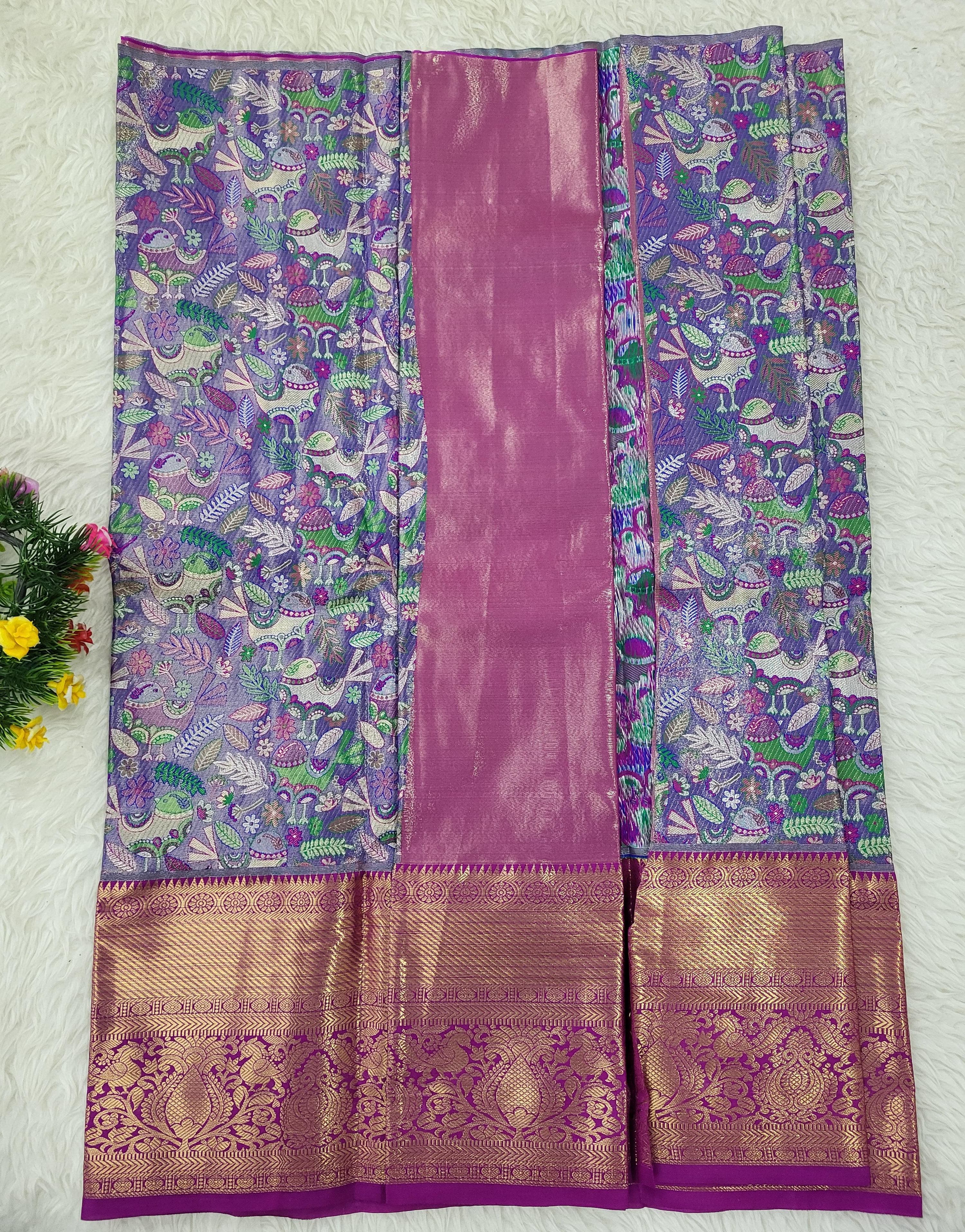 (2–5 Years) Lehenga -  Unstitched (Blouse + Material)