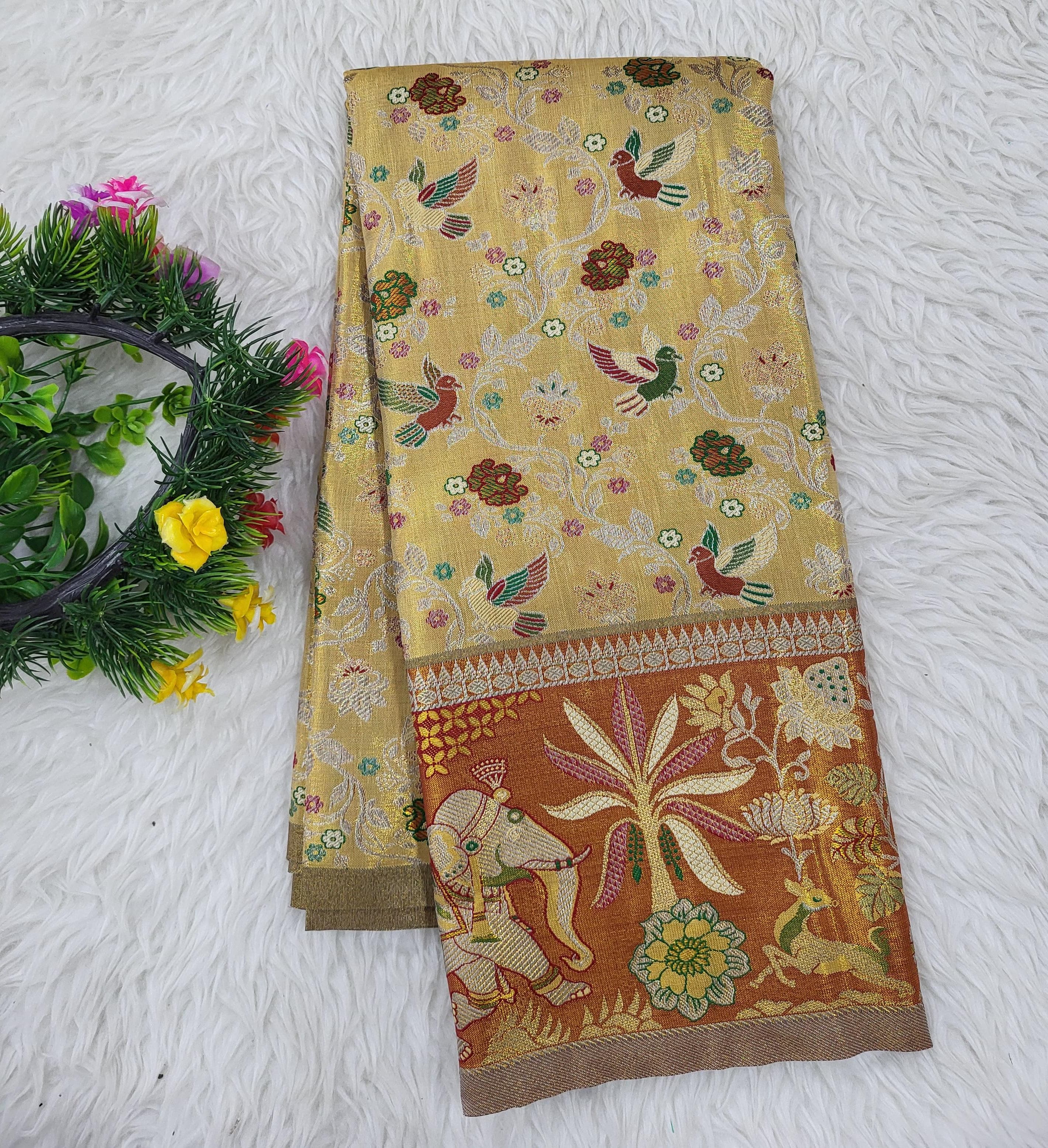 (2–5 Years) Lehenga -  Unstitched (Blouse + Material)