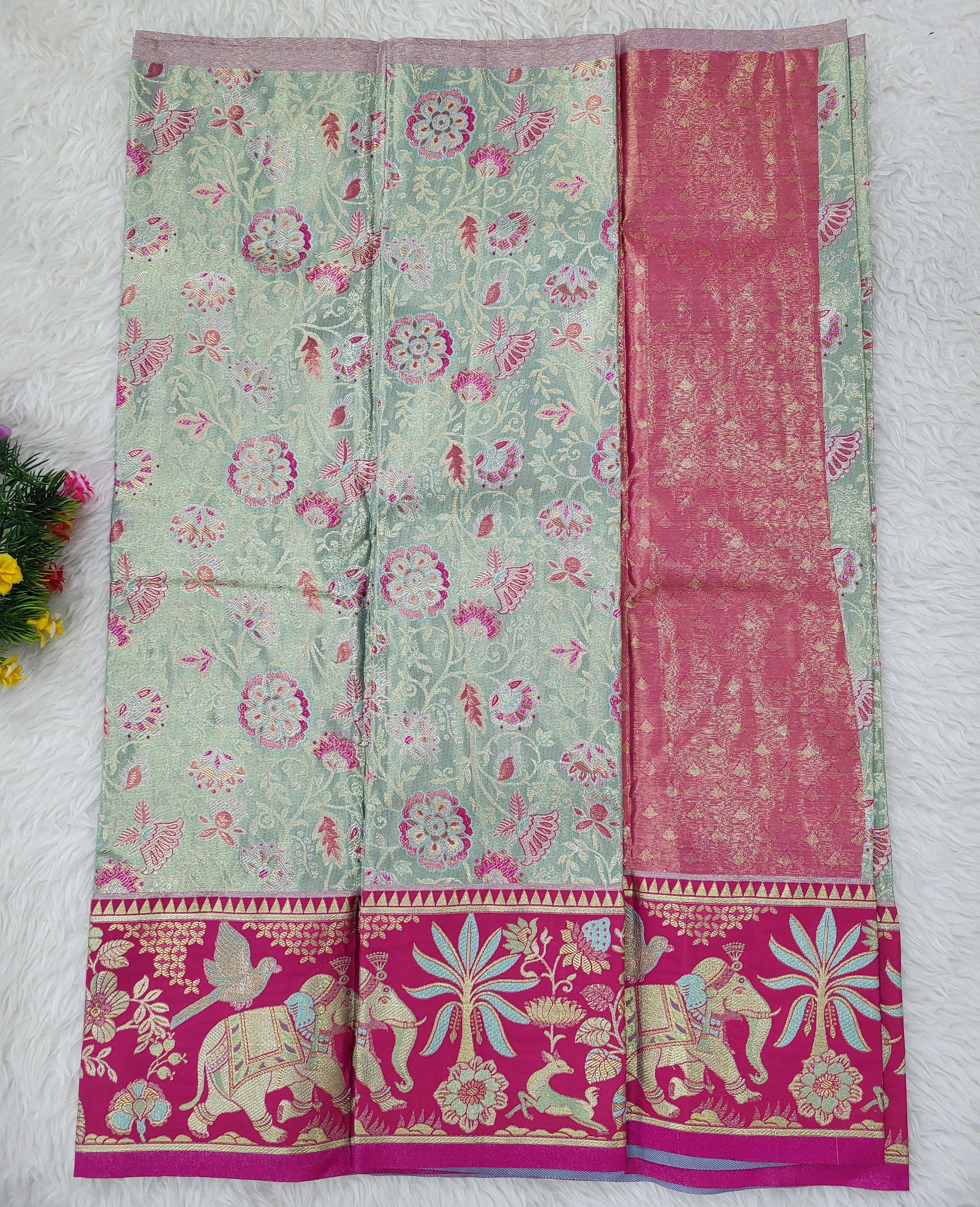 (2–5 Years) Lehenga -  Unstitched (Blouse + Material)