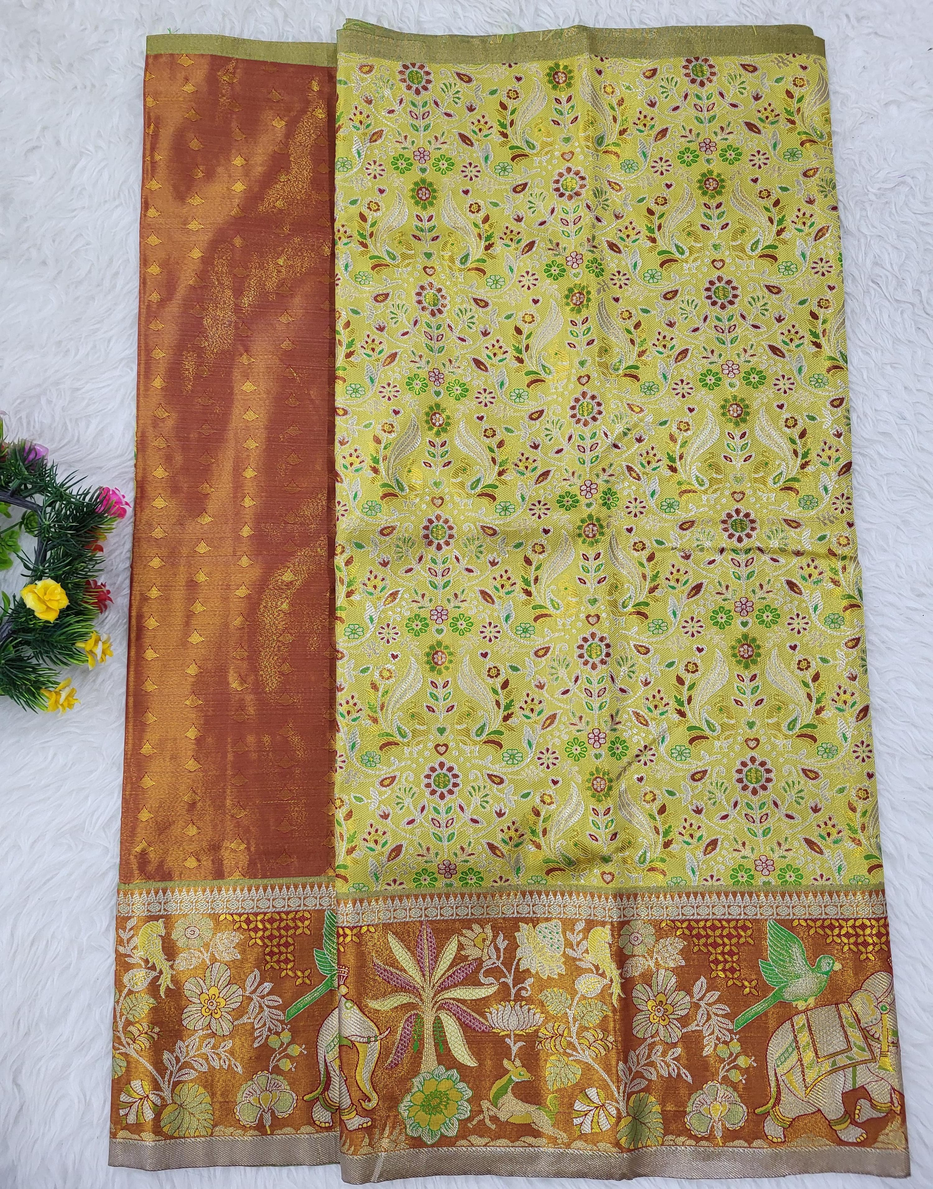 (2–5 Years) Lehenga -  Unstitched (Blouse + Material)