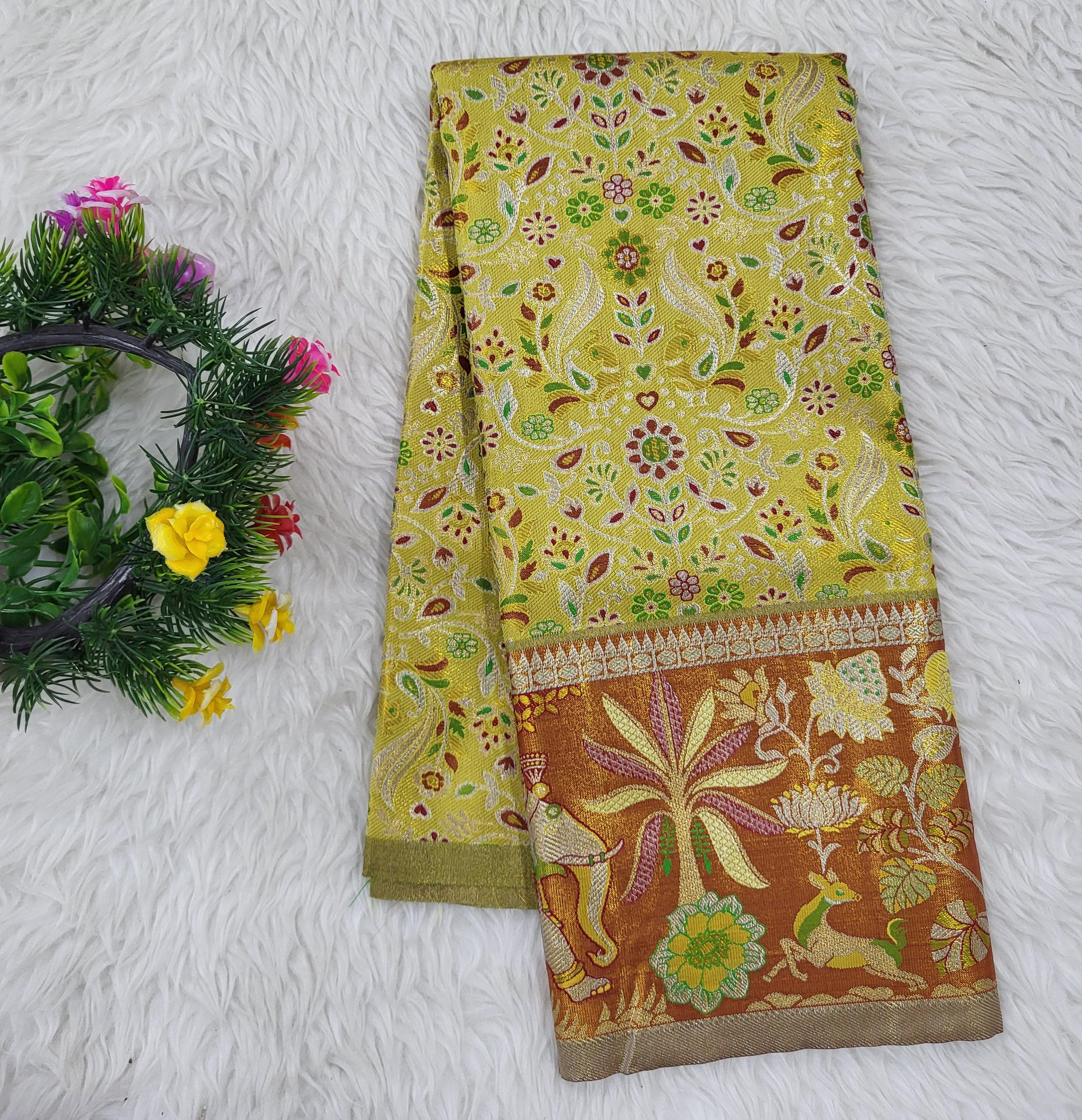 (2–5 Years) Lehenga -  Unstitched (Blouse + Material)