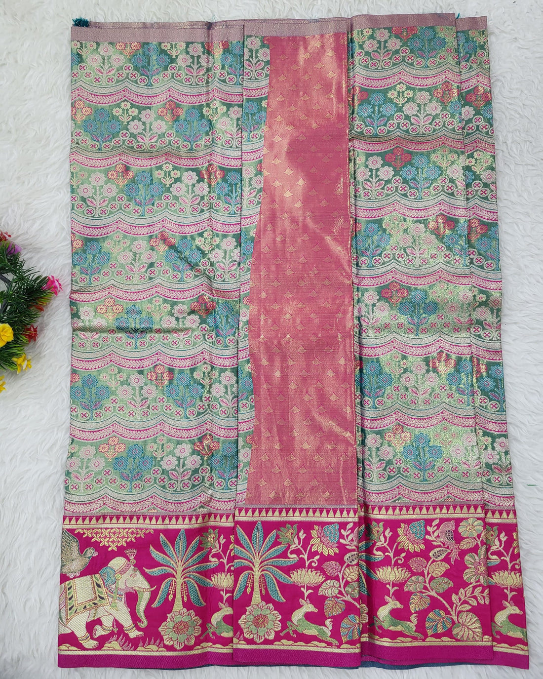 (2–5 Years) Lehenga -  Unstitched (Blouse + Material)