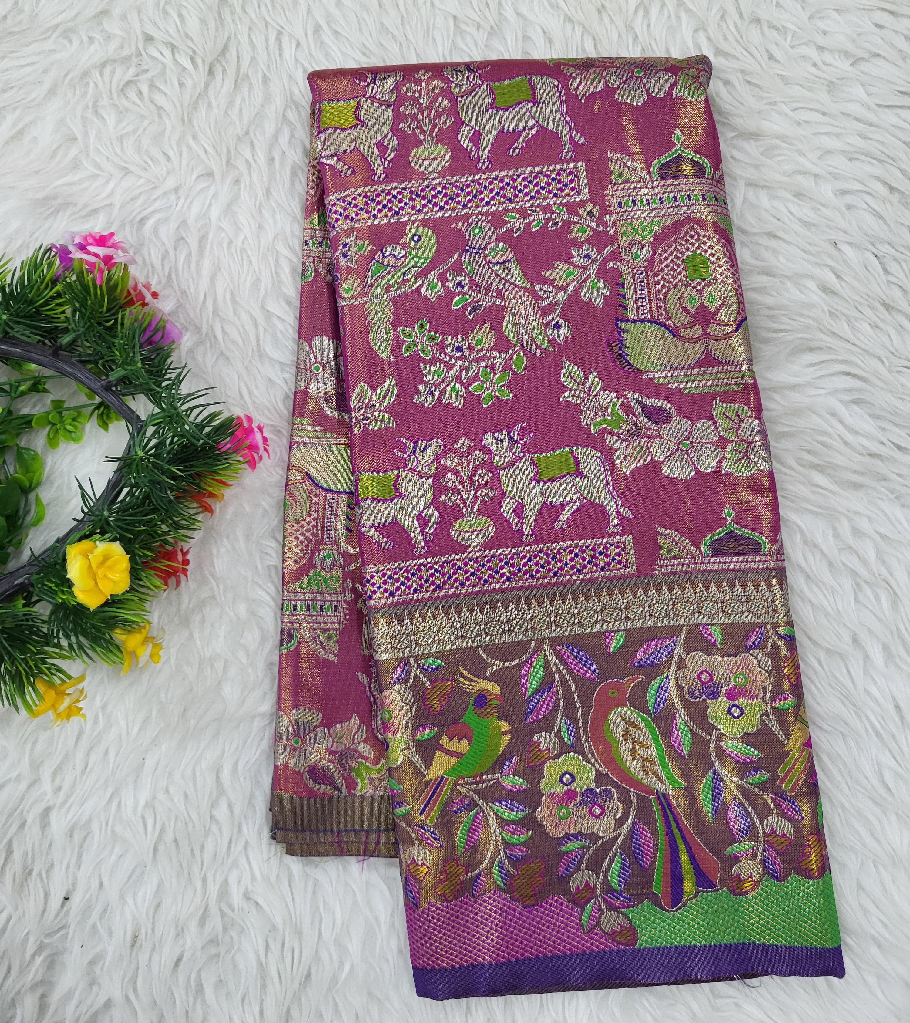 (2–5 Years) Lehenga -  Unstitched (Blouse + Material)