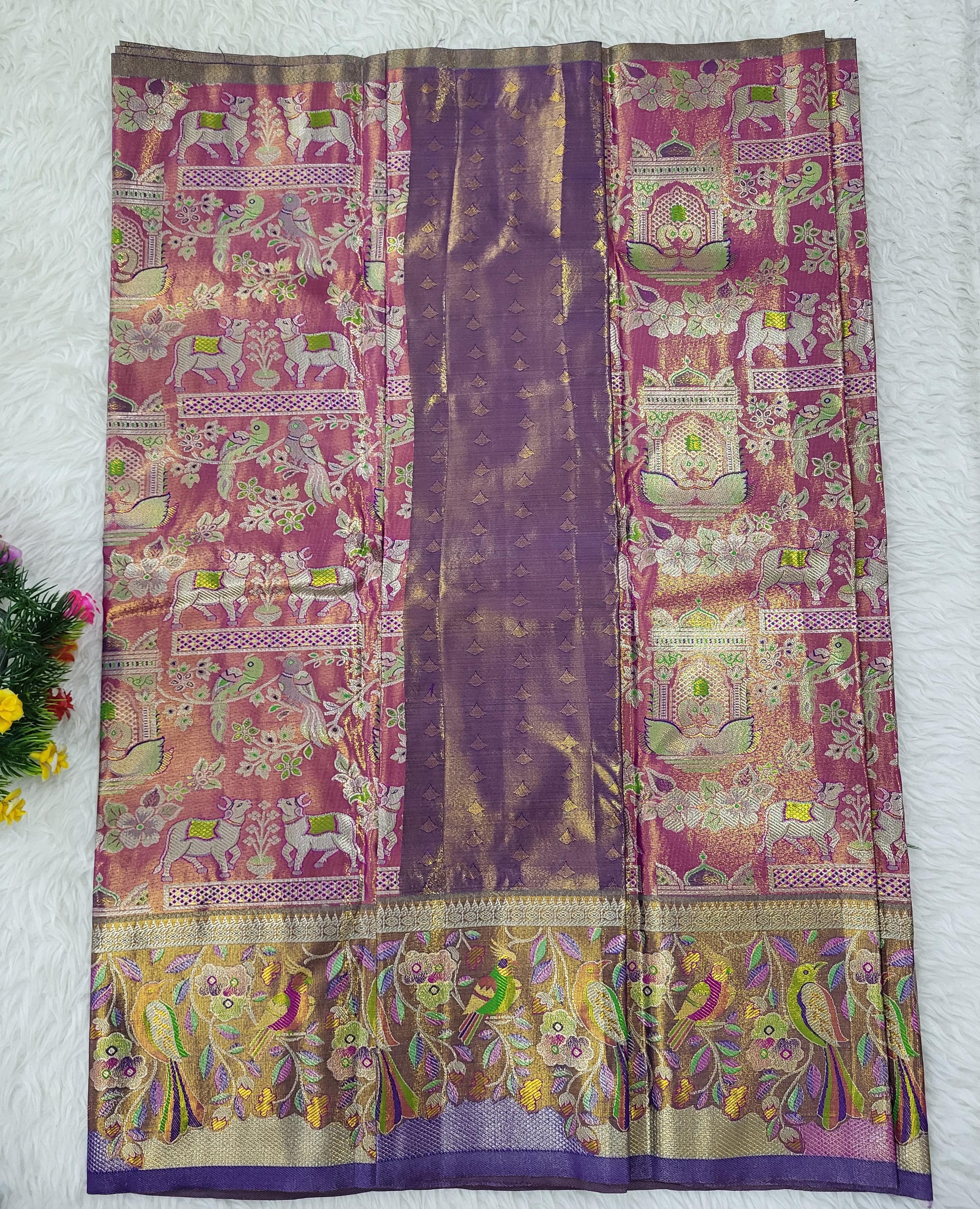 (2–5 Years) Lehenga -  Unstitched (Blouse + Material)