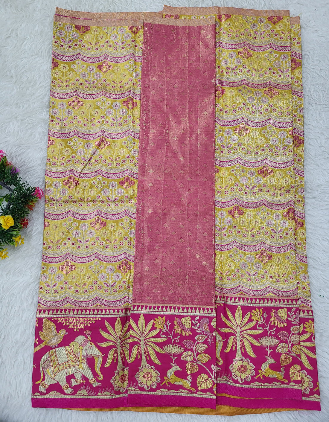 (2–5 Years) Lehenga -  Unstitched (Blouse + Material)