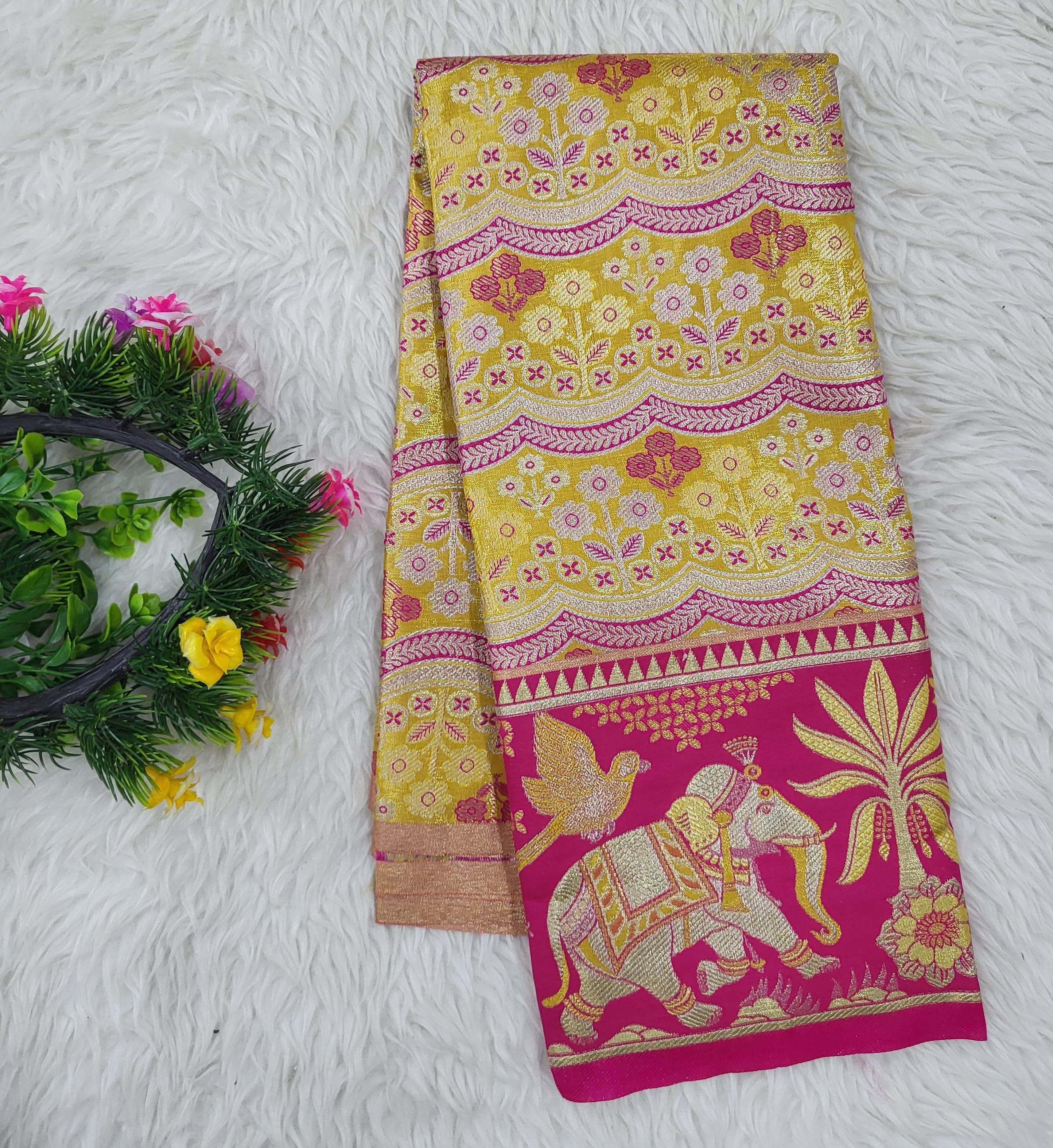 (2–5 Years) Lehenga -  Unstitched (Blouse + Material)