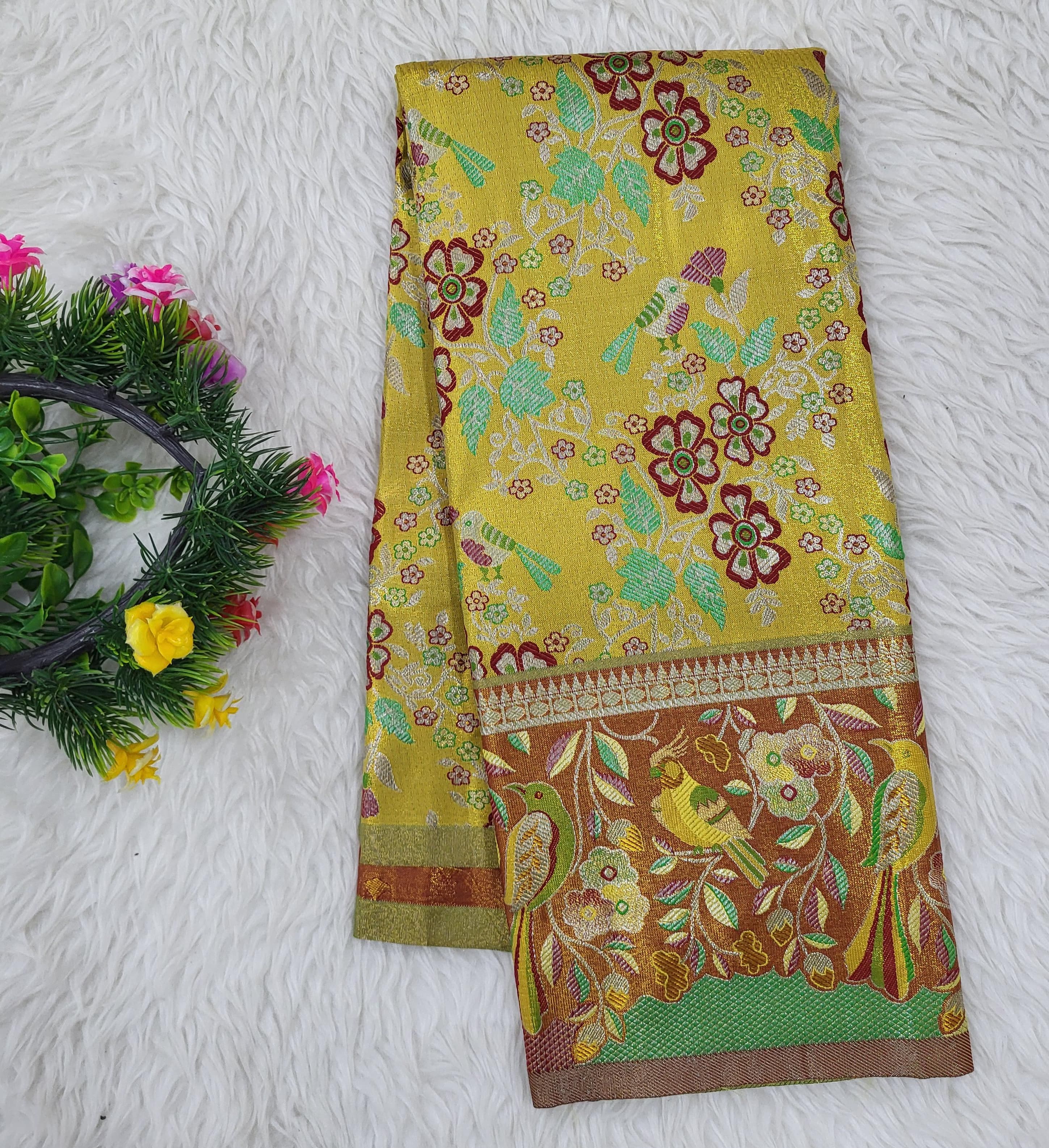 (2–5 Years) Lehenga -  Unstitched (Blouse + Material)