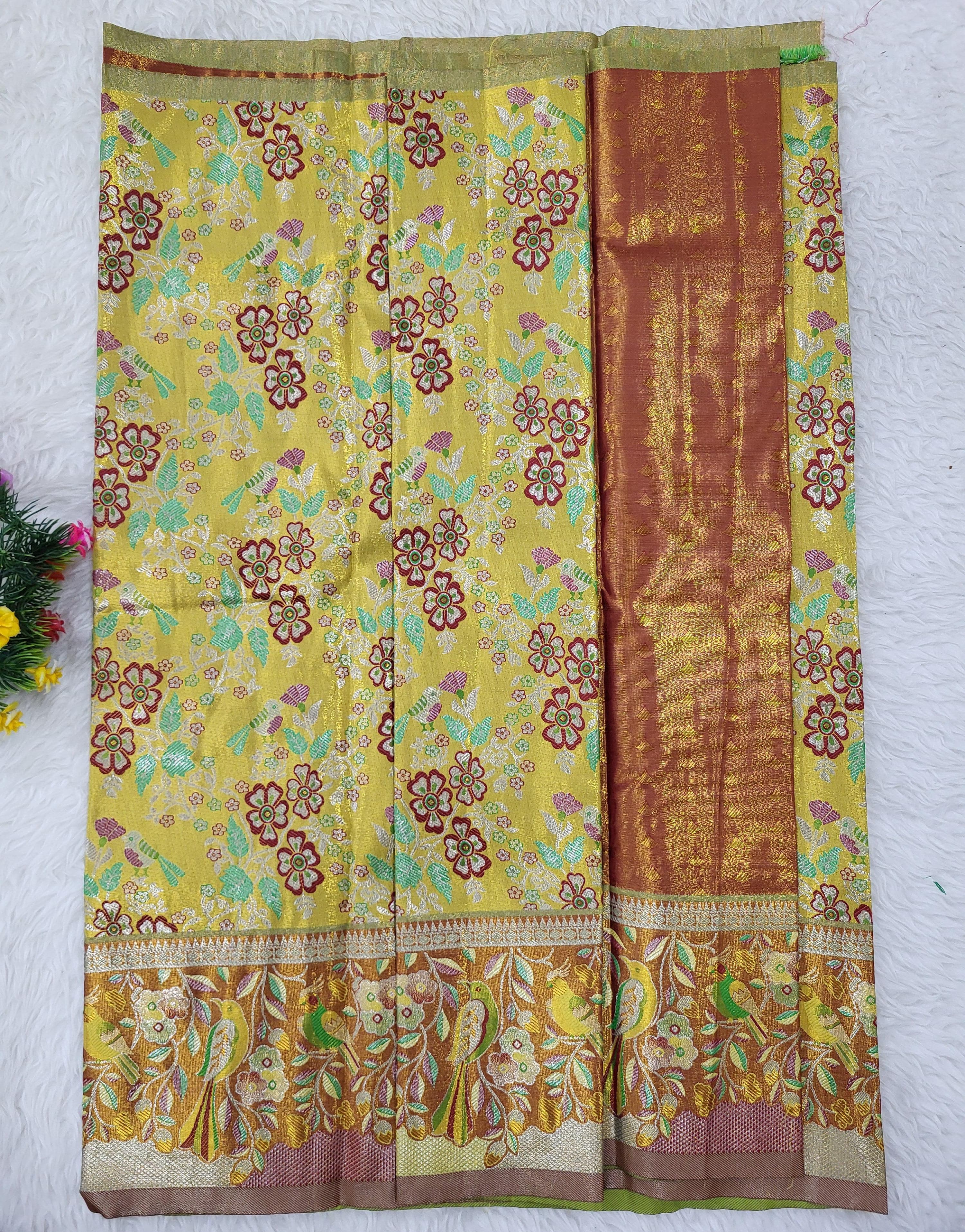 (2–5 Years) Lehenga -  Unstitched (Blouse + Material)