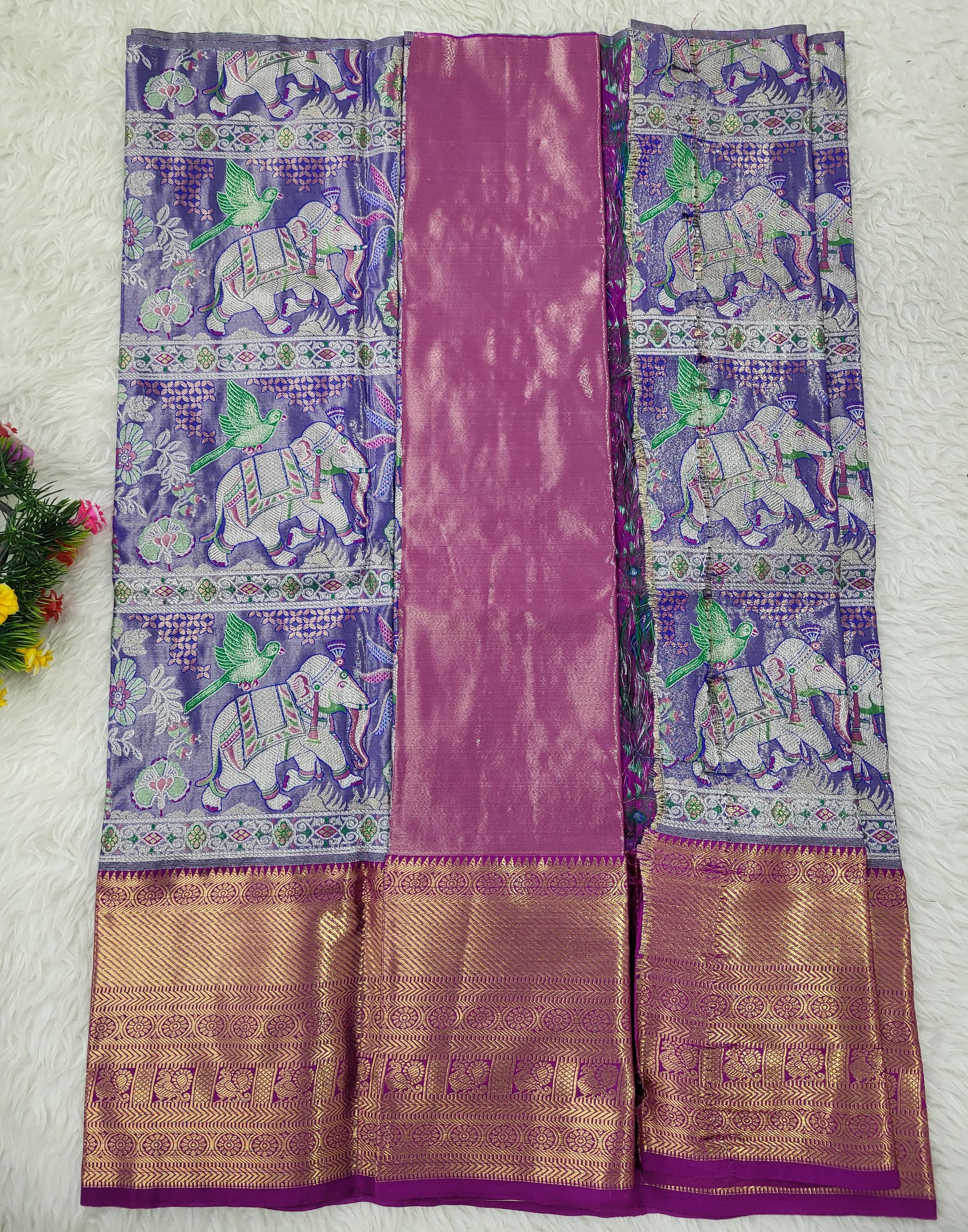 (2–5 Years) Lehenga -  Unstitched (Blouse + Material)