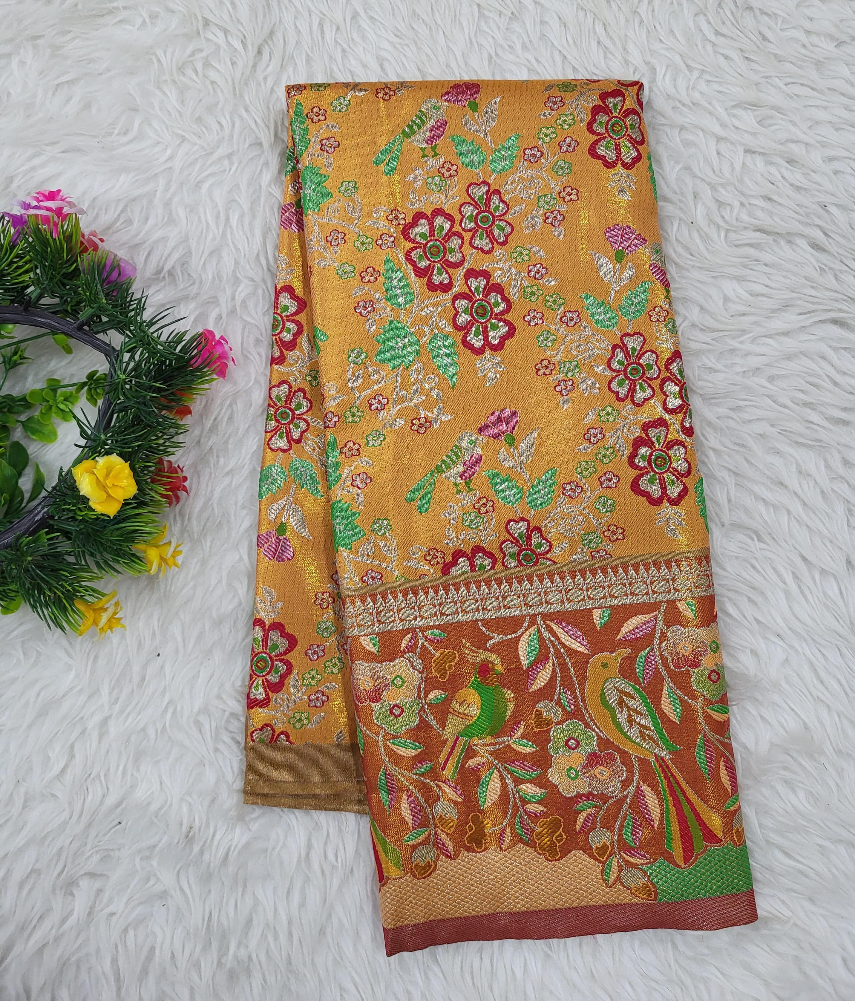 (2–5 Years) Lehenga -  Unstitched (Blouse + Material)