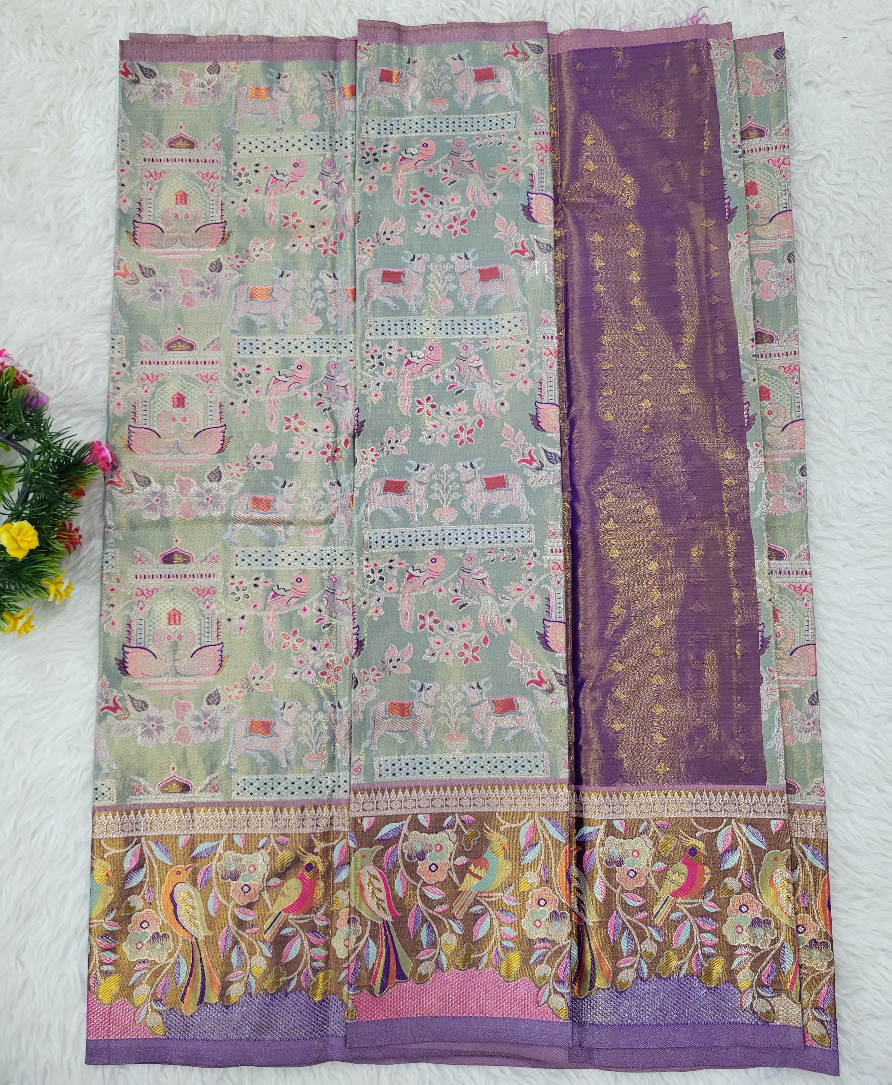 (2–5 Years) Lehenga -  Unstitched (Blouse + Material)