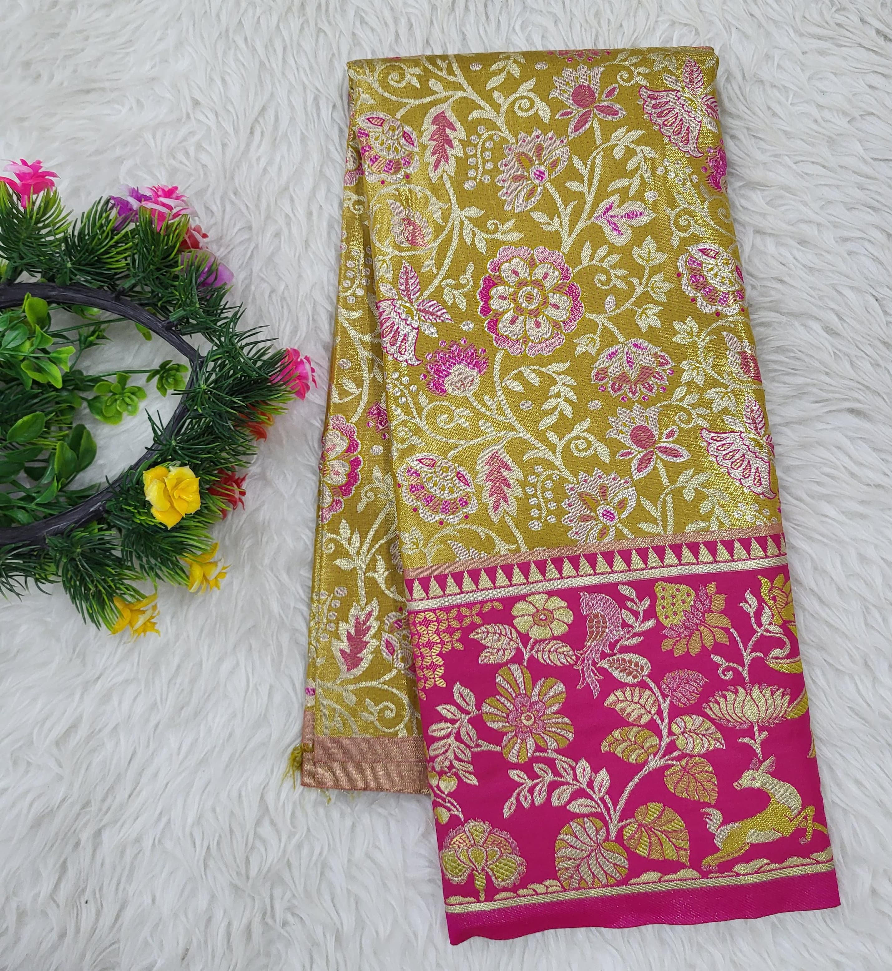 (2–5 Years) Lehenga -  Unstitched (Blouse + Material)