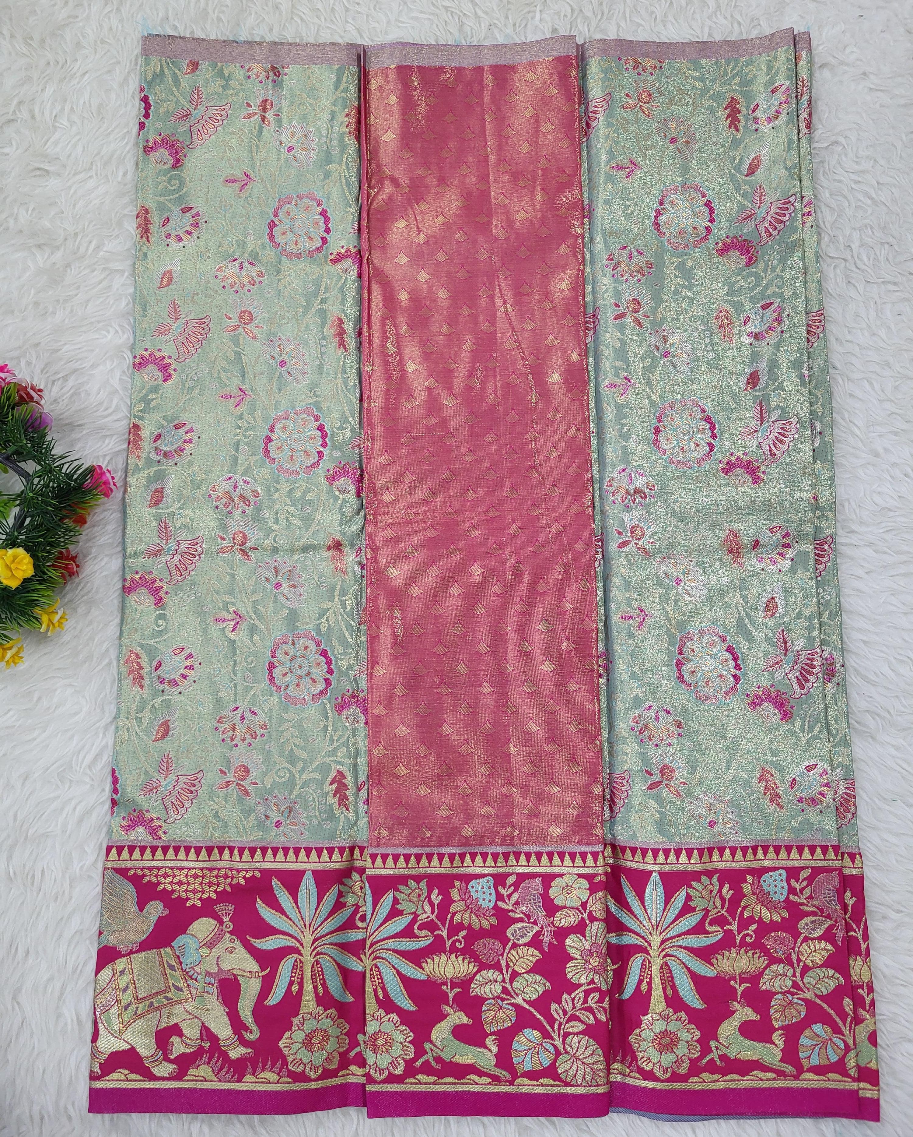 (2–5 Years) Lehenga -  Unstitched (Blouse + Material)