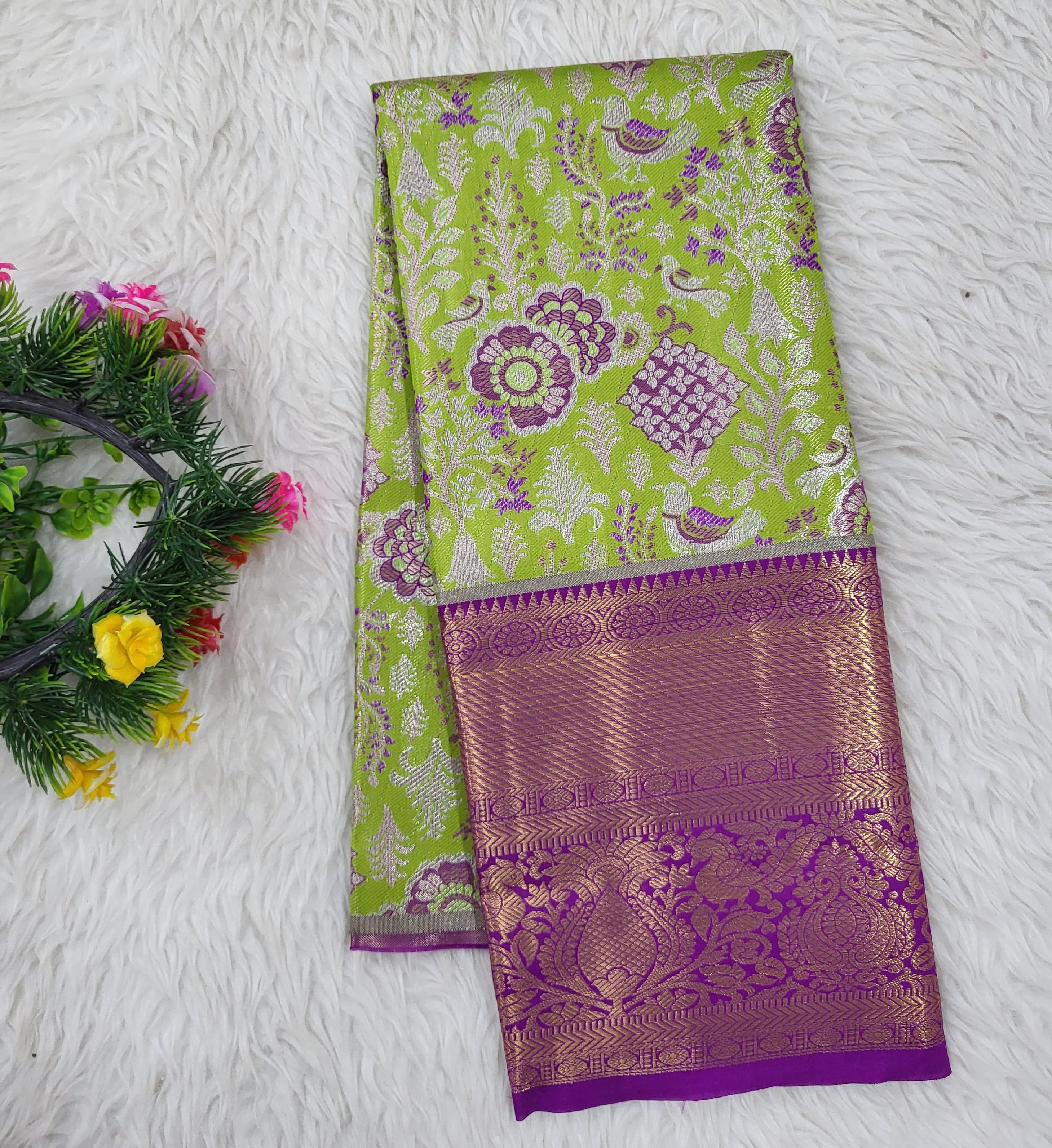 (2–5 Years) Lehenga -  Unstitched (Blouse + Material)