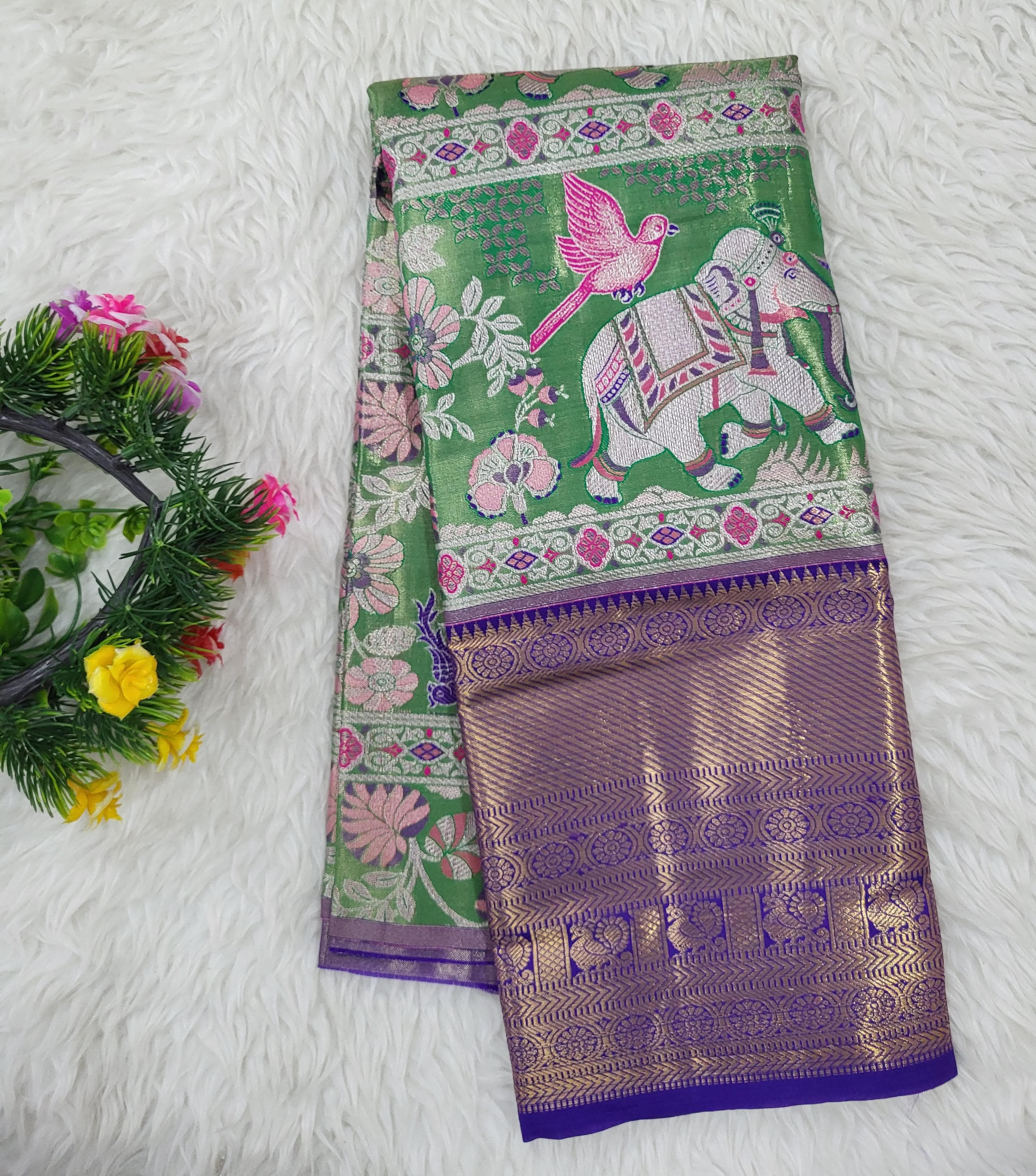 (2–5 Years) Lehenga -  Unstitched (Blouse + Material)