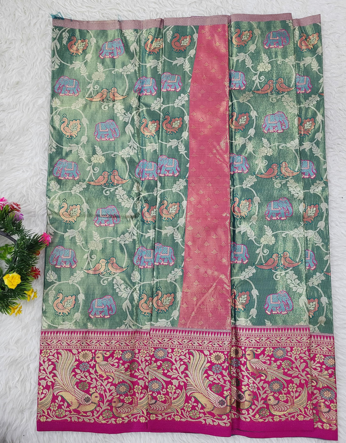 (2–5 Years) Lehenga -  Unstitched (Blouse + Material)